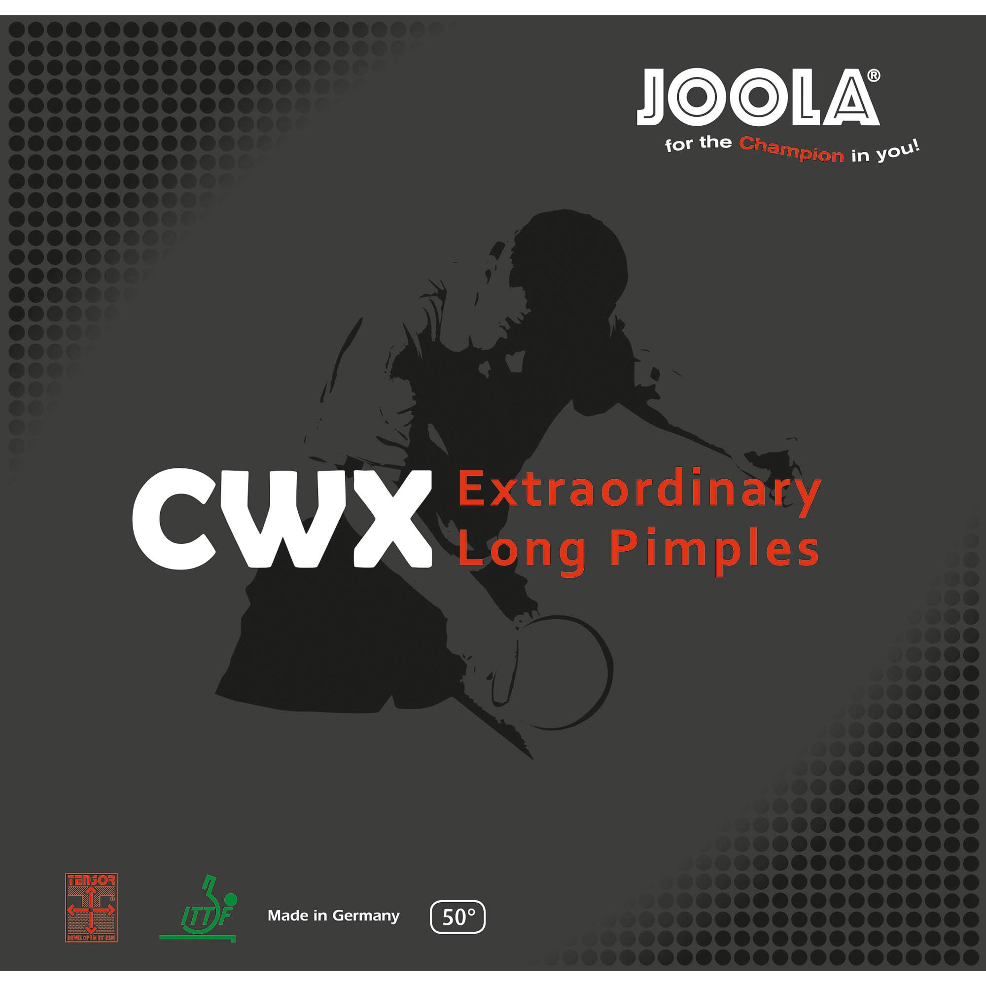 JOOLA TGRUB019 Table Tennis Rubber, High Tension, Red (019), 0.5