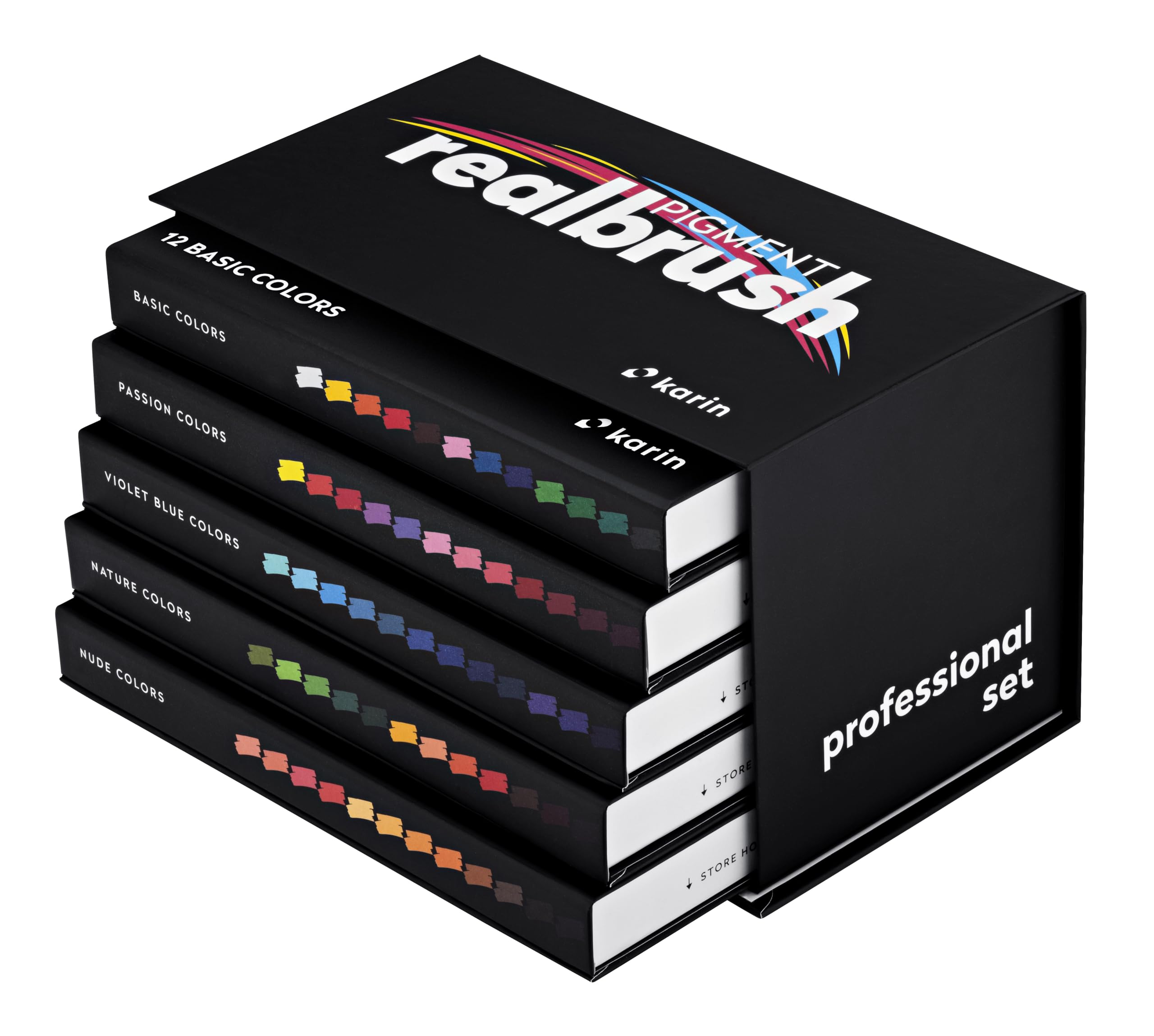 KARIN Realbrush PIGMENT PROFESSIONAL zestaw 60 szt.