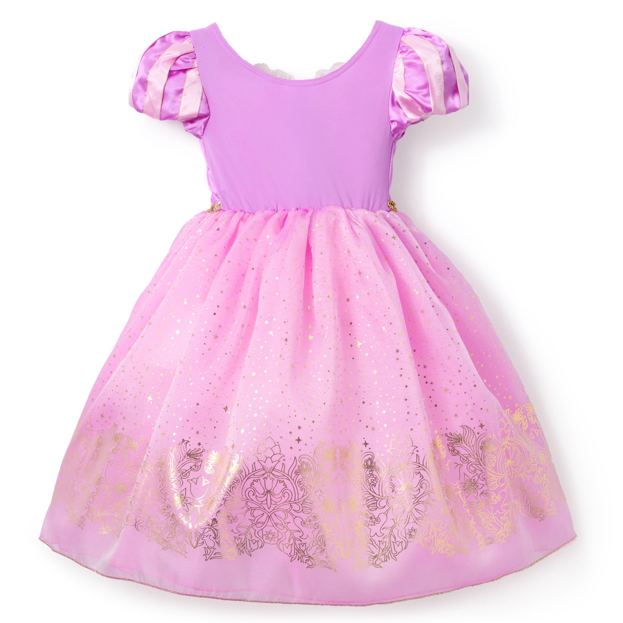 Disney Store Official, Enredados, Rapunzel, Disfraz Infantil, Vestido de Princesa Morado para Fiestas, Juego y Halloween, 7-8 años