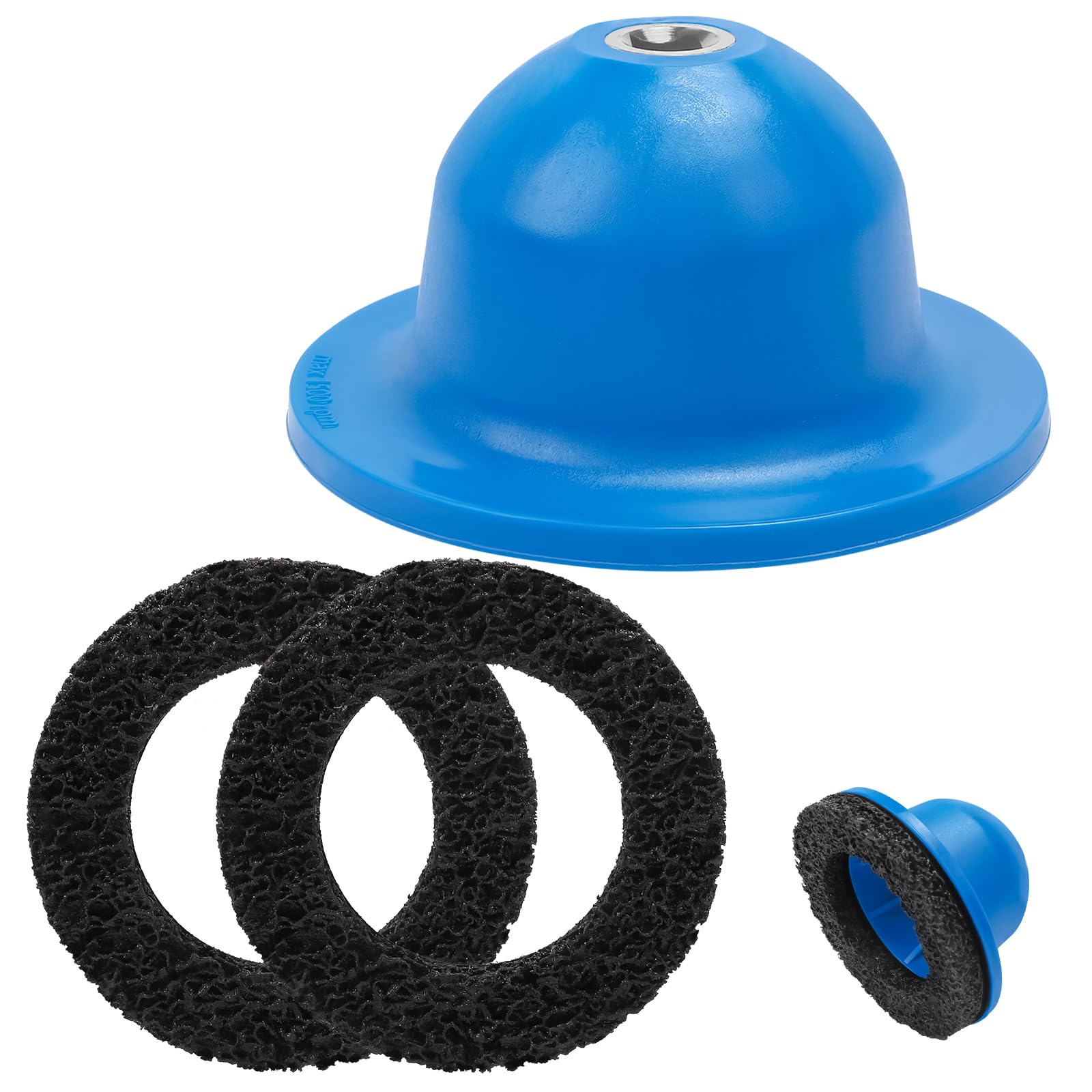 Tefola Radnabenschleifer, 150 mm Radnabenreinigungswerkzeug, Radnabenbürste für schnurlose/Luftbohrmaschine (Blau, 1 x Radnabenbürste)