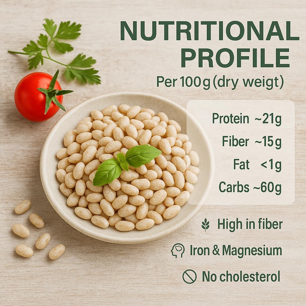 GiDeli Weiße Bohnen Getrocknet 5 kg - proteinreich, natürliche Hülsenfrüchte ohne Zusätze - ideal für Suppen, Eintöpfe, Salate - Küche, Gastronomie, Catering