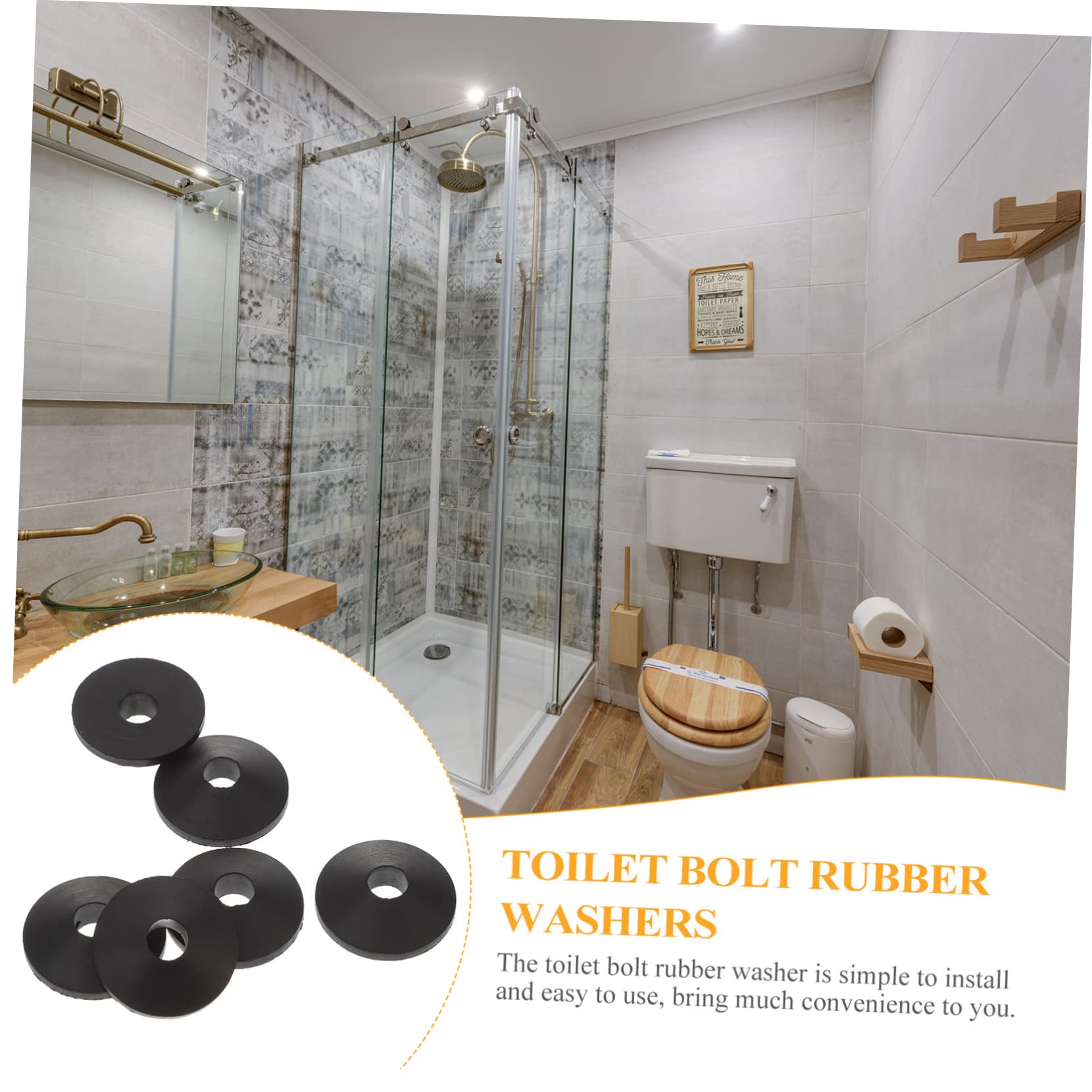 Set 30 Rondelle Coniche In Gomma M6 Per Bulloni Wc E Serbatoi – Guarnizioni A Tenuta Stagna Nere, 2,7x2,7x0,7 Cm, Per Riparazioni Idrauliche E Bagno