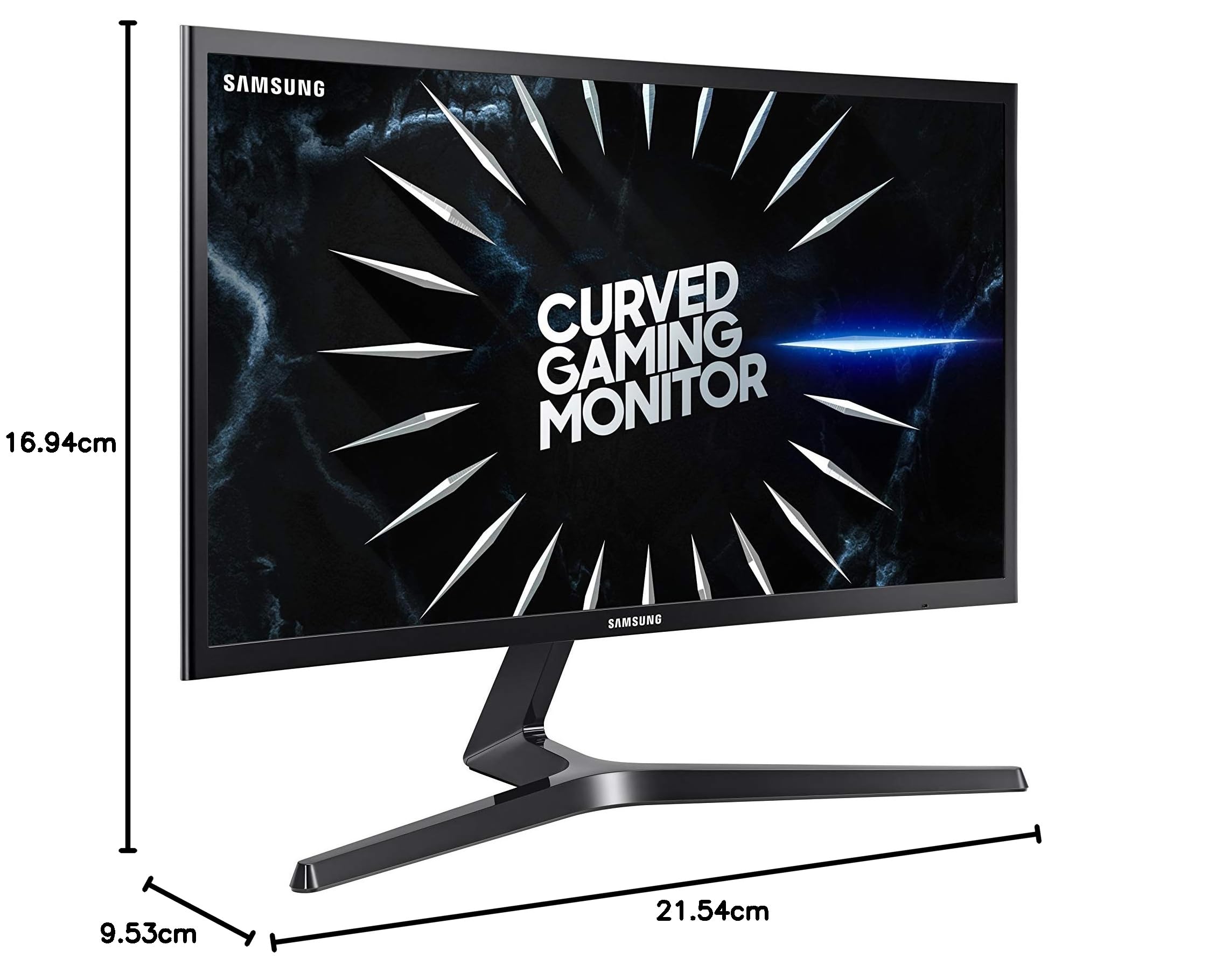Samsung C24RG50FQU, Ecran PC Gaming incurvé, Dalle VA 24 ", Résolution Full HD (1920 x 1080), 144 Hz, 4ms, AMD Freesync, Noir