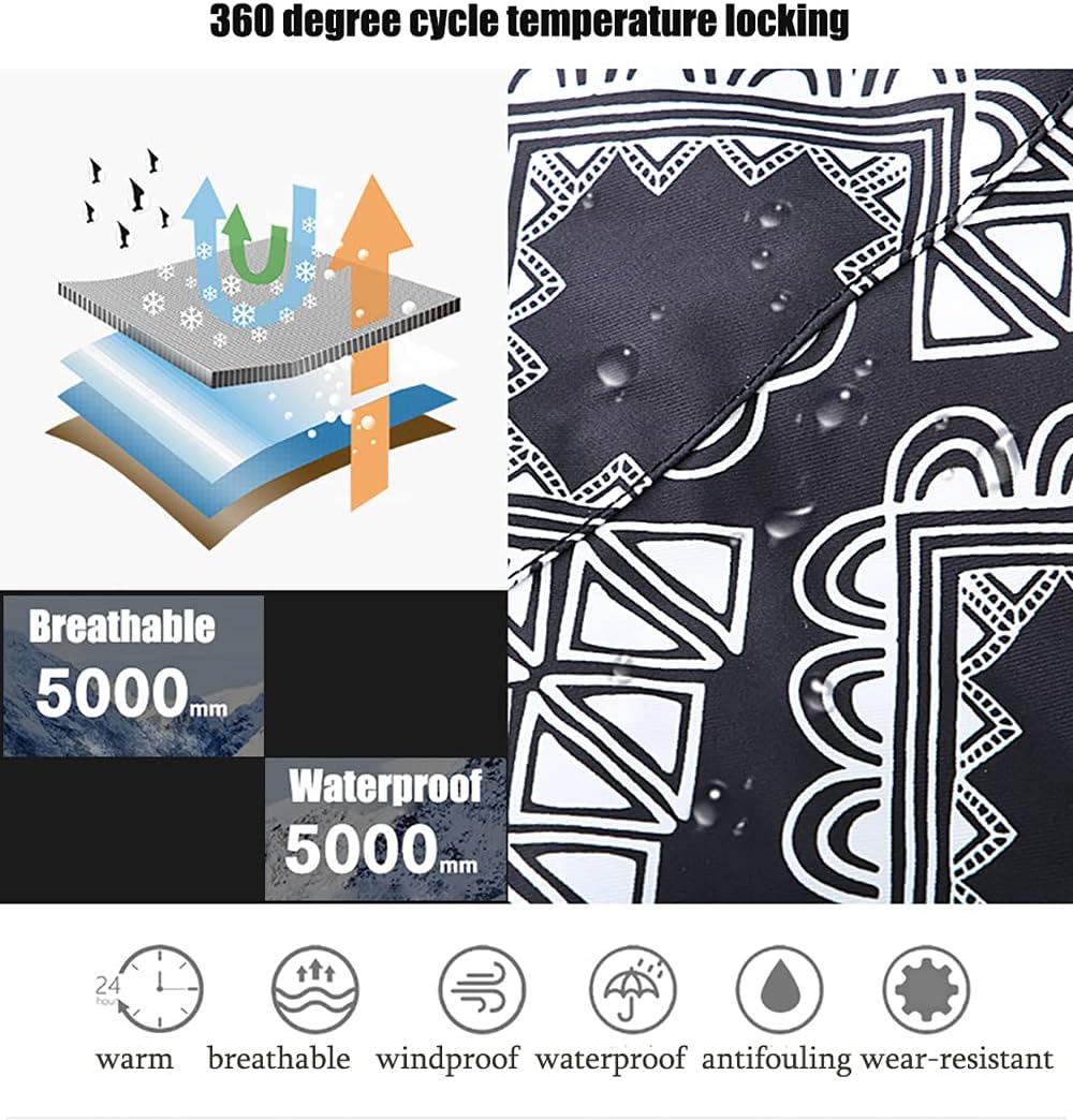 Women's Ski Jackets and Pants Set Windproof Waterproof Insulated Snowsuit Winter Warm Snowboarding Snow Coat - Image 3