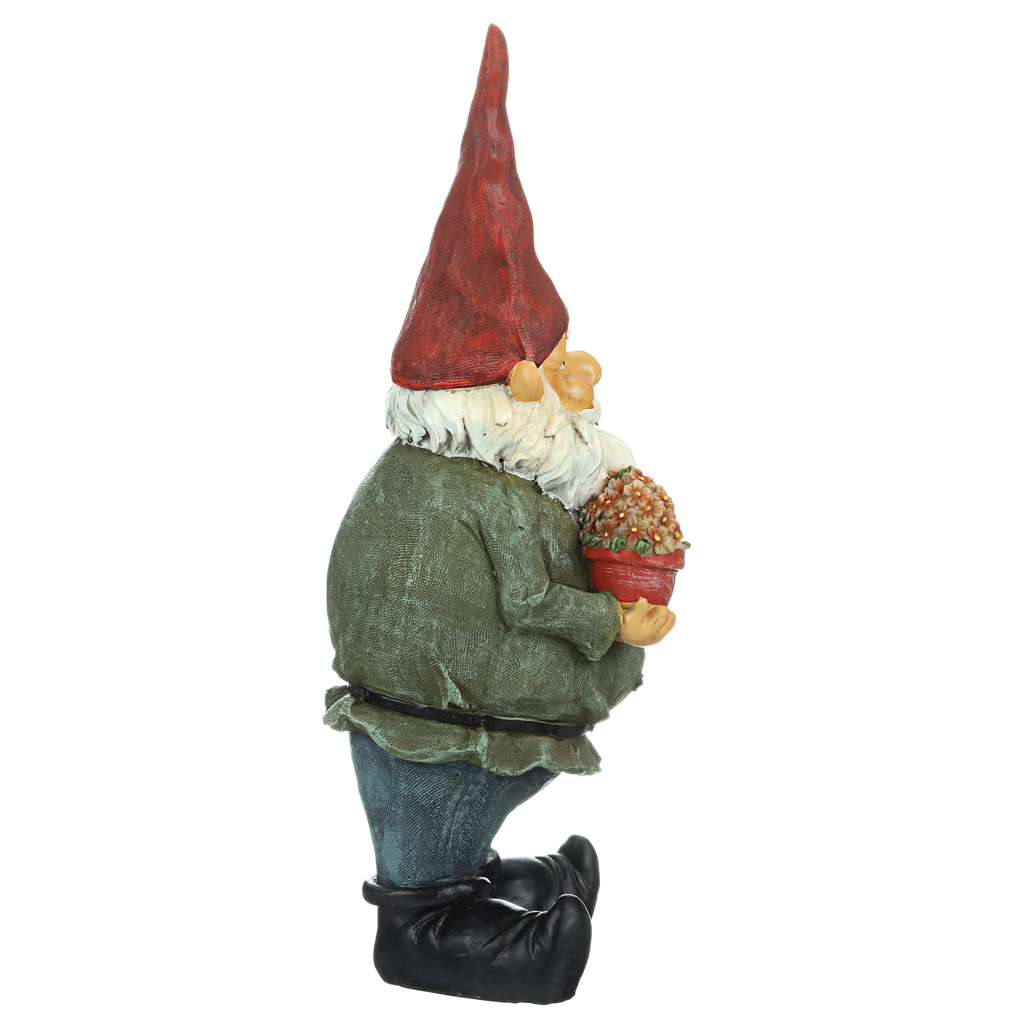 Design Toscano QM211261 Garden Gnome Statue - Dagobert avec des cadeaux jardin Gnome - Pelouse Gnome