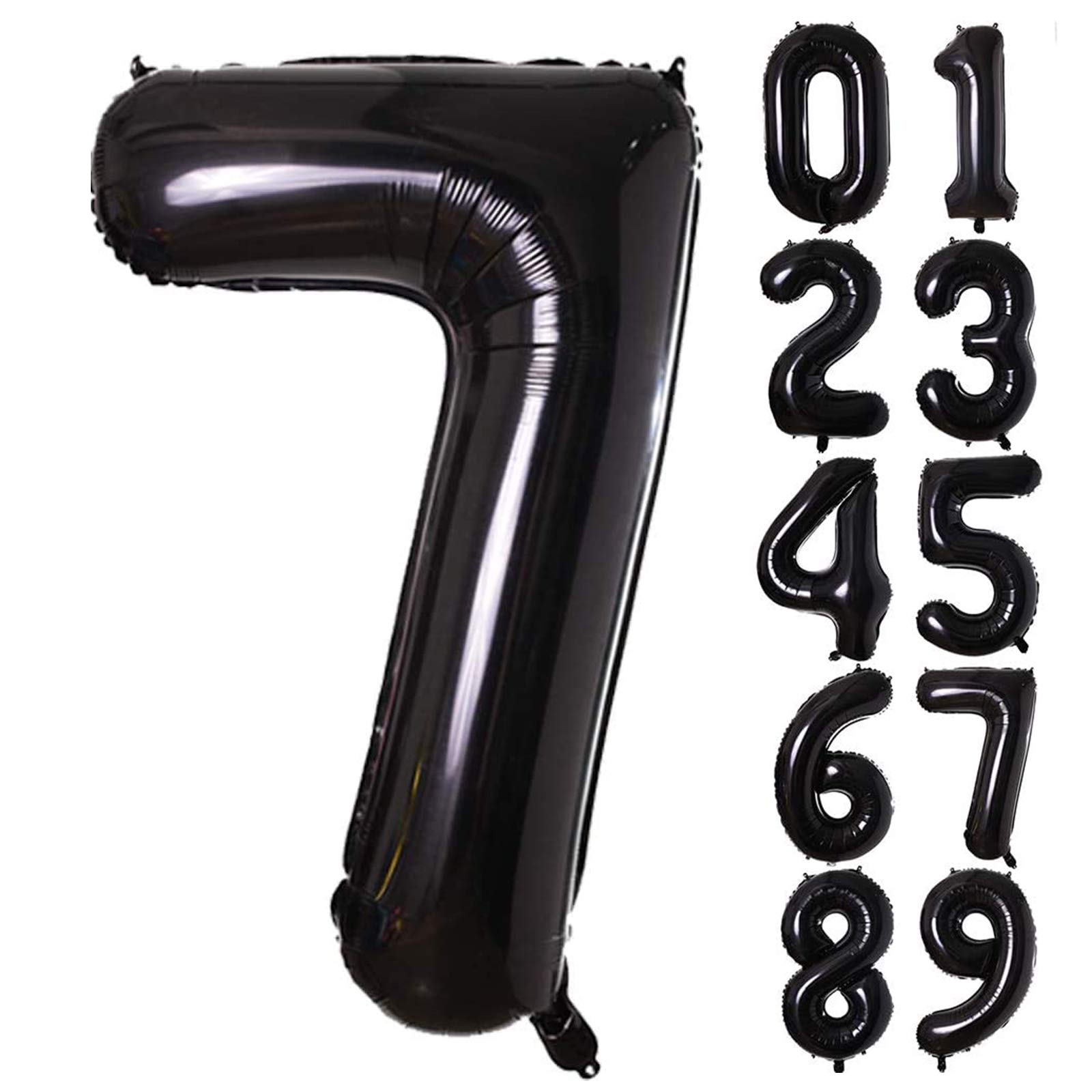 誕生日 数字 バルーン 数字7 40インチ 大きい ブラック 風船 Amazon | Lausatek バルーン アルミ風船 数字7 ナンバー 40インチ