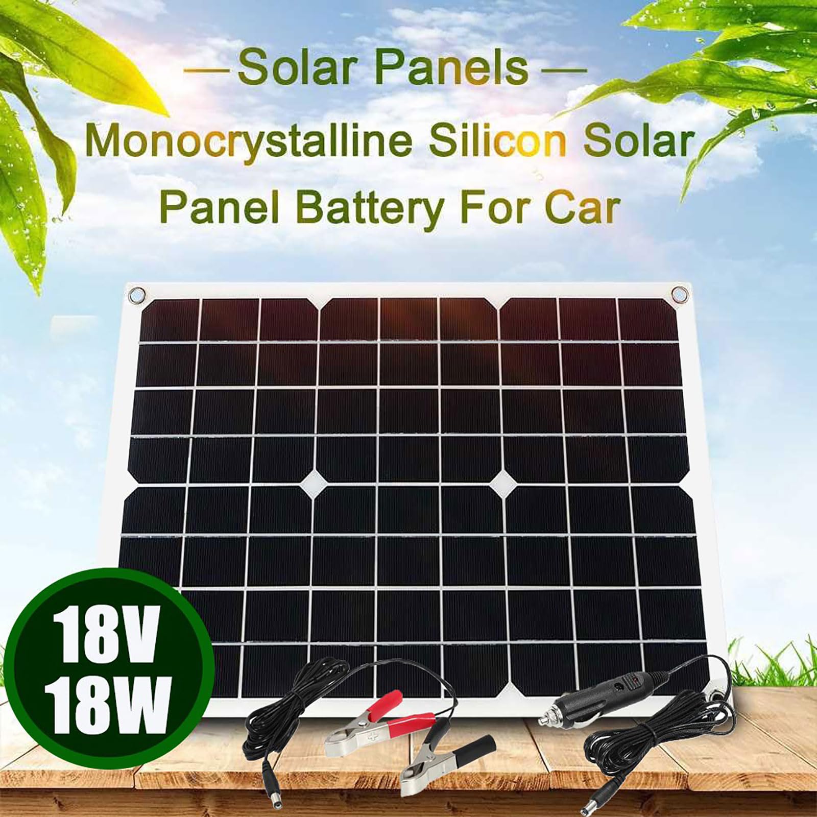 Kit de panel solar, kit completo de panel solar, panel solar impermeable de 18 V/18 W e inversor solar de 6000 W, controlador de 110 V/220 V/30 A con 4 puertos USB y pantalla LED inteligente, adecuado