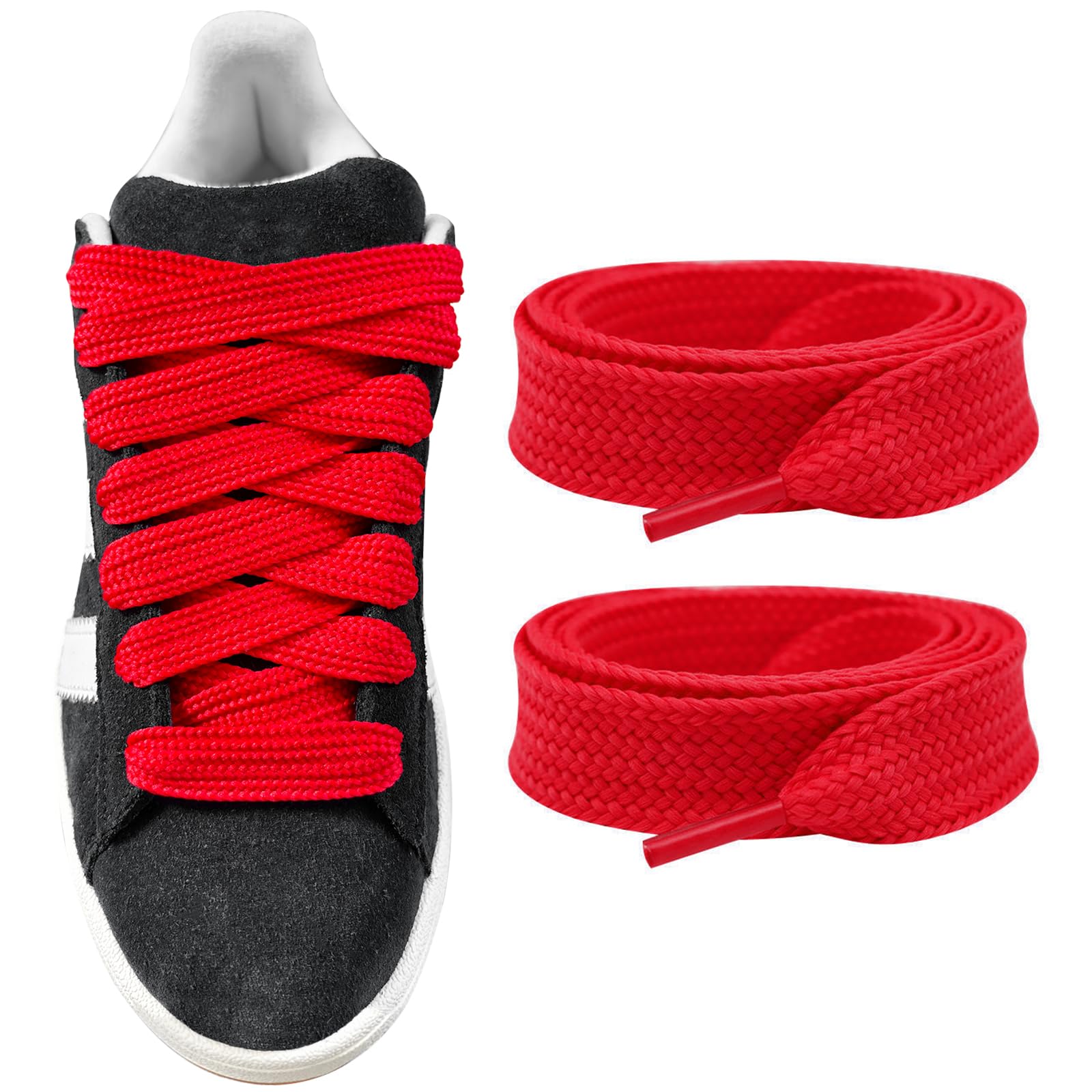 UamGlsob 15MM Thick Laces for Adidas Campus 00s Sneakers, 5/8" Fat Wide Athletic Shoelaces Replacement Shoe Laces