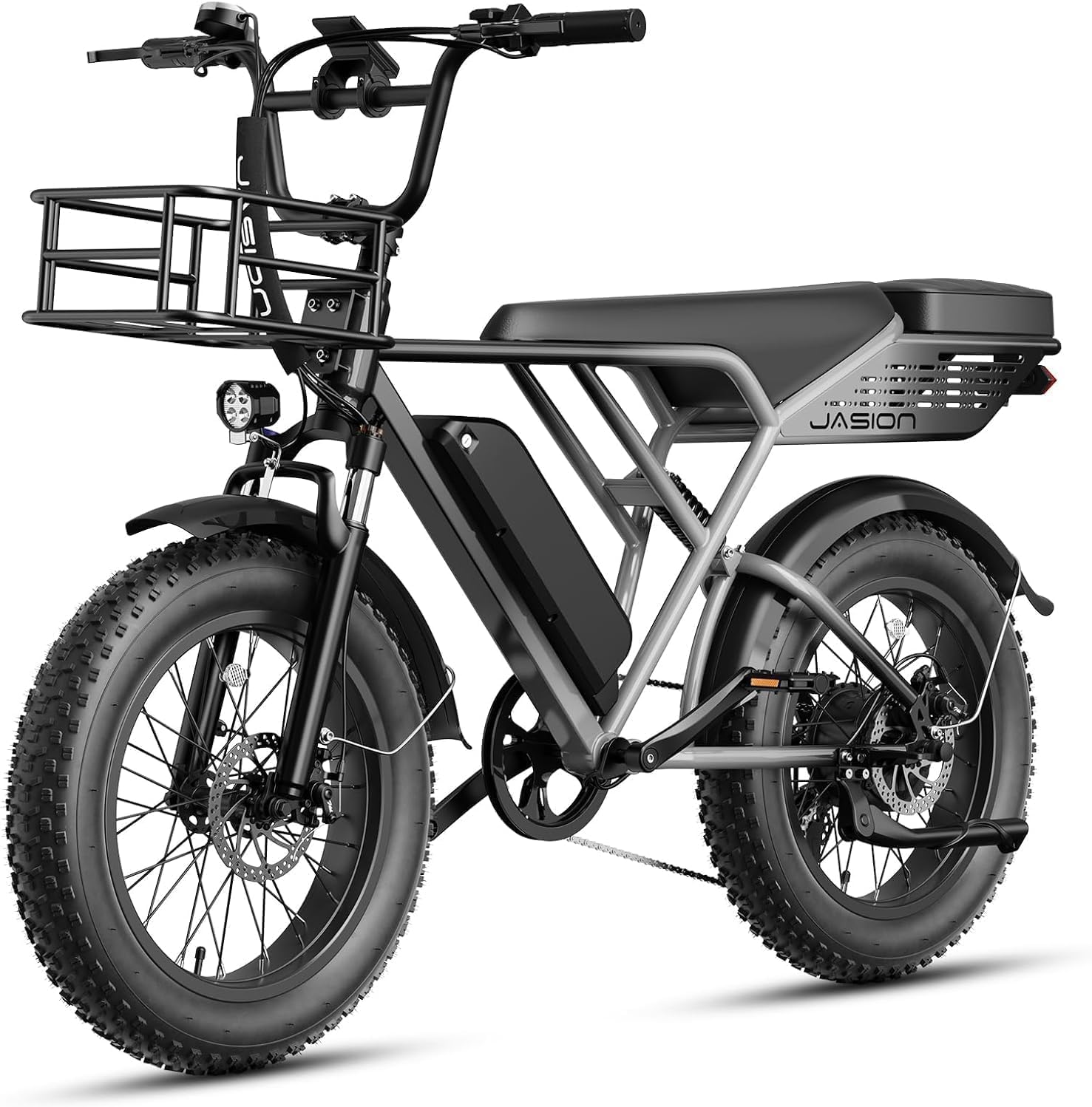 Jasion RetroVolt Electric Bike for Adults, Front Suspension