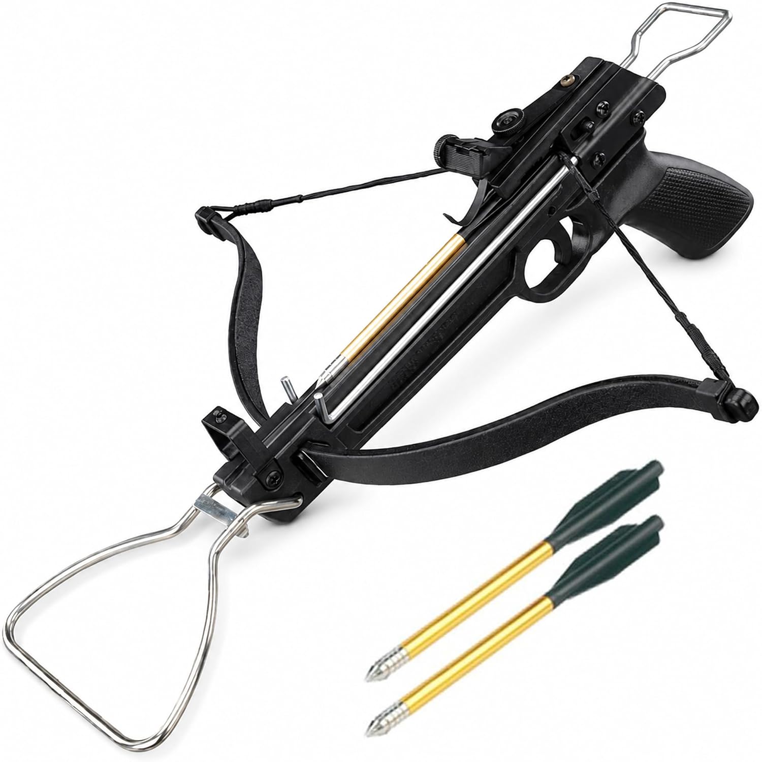 Armory Replicas™ Mini Self-Cocking Crossbow Collection – Aluminum & Fiberglass Compact Archery Crossbows, 50lb to 80lb Draw Weight Models with Safety System & Starter Bolt Sets