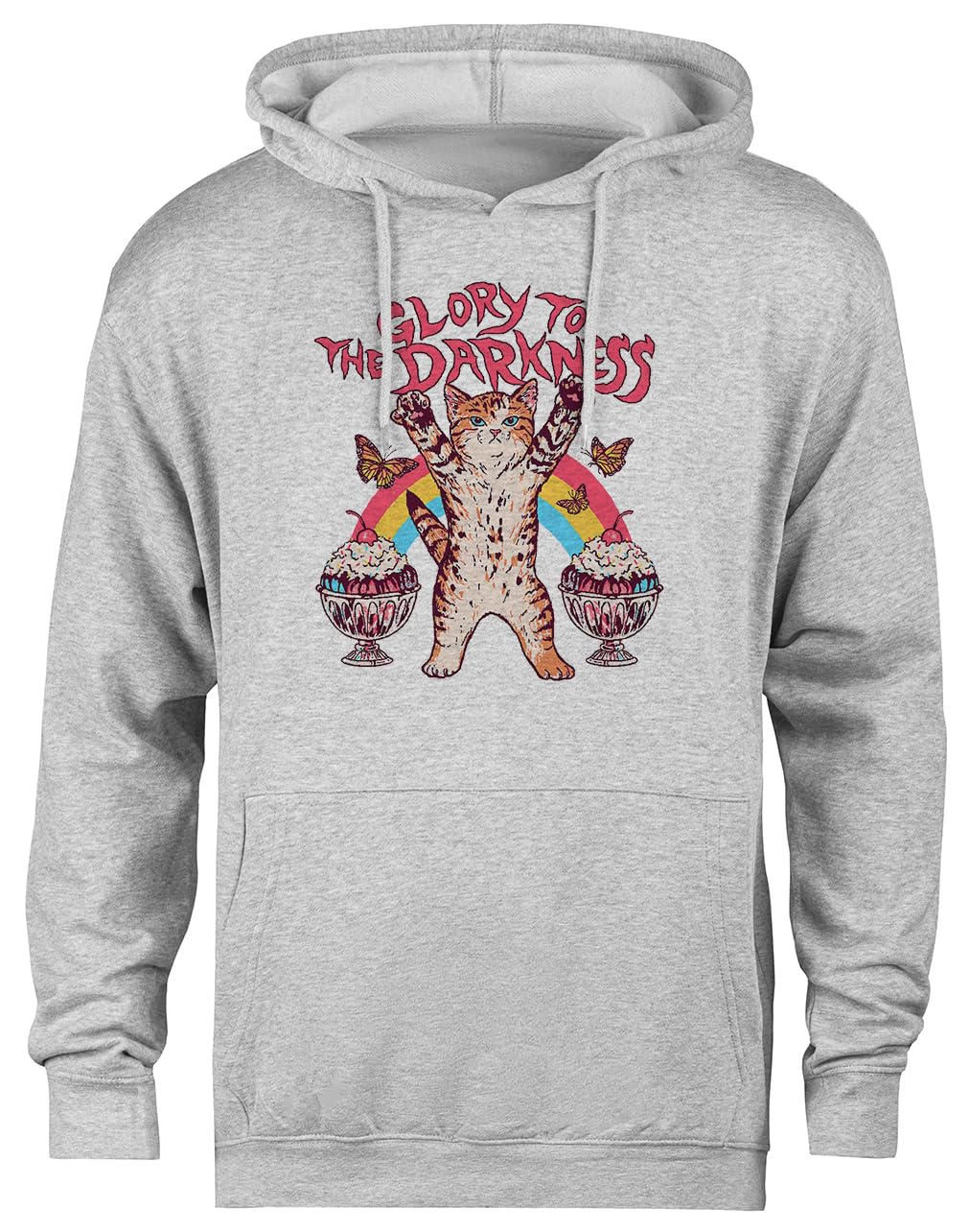 Chwała Ciemności Szara Bluza Z Kapturem Unisex Bez Płci Unisex Grey Hoodie Genderless Pullover