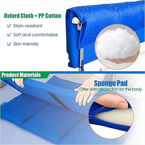 Miniatura 4 de EDWERD Cojín acolchado para riel de cama para clínica y hogar – Almohadillas para parachoques de cabecera para adultos mayores, protector de caídas