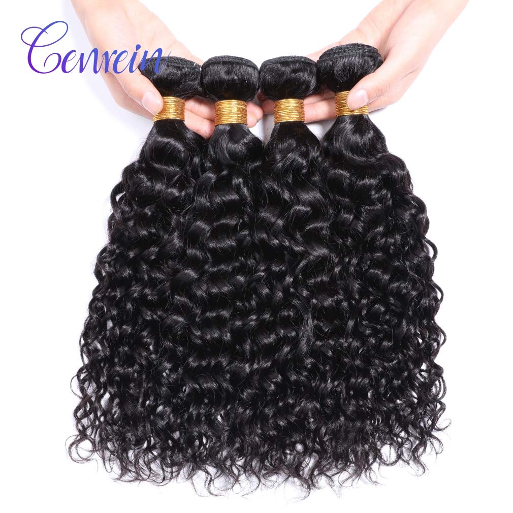 Brazilian Water Wave Human Hair Bundles 10 12 14 16 Virgin Brazilian Water Wave Hair Bundles 100% Unprocessed Remy Hair Bundles Natural Color