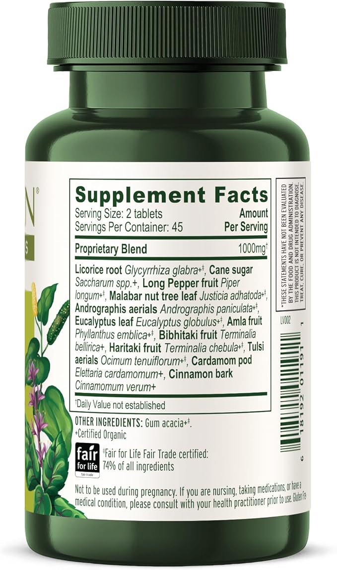 Té Orgánico Para Soporte Pulmonar 90 Pastillas Vegano miniatura 9