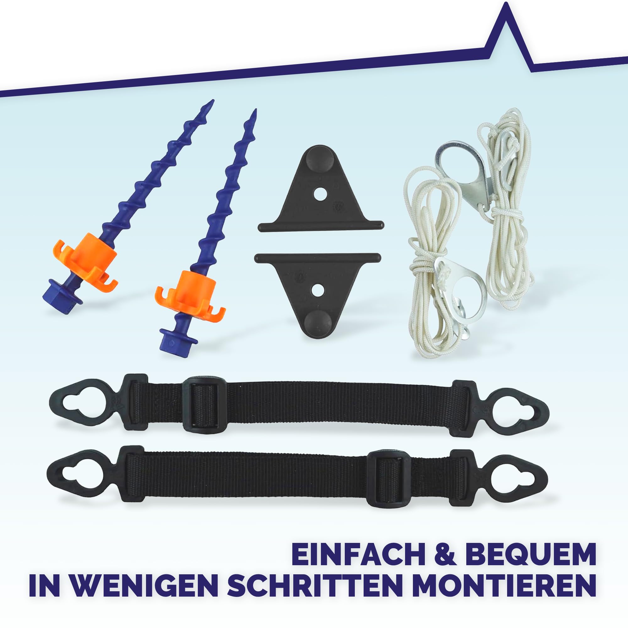 Peggy Peg – SunBreak Sonnenblende Weißgrau für Markise 1,10 m – Luftdurchlässiger Sichtschutz & Sonnenschutz für Kederleiste – Modular erweiterbar & verstellbar – Inkl. Abspannungs-Set