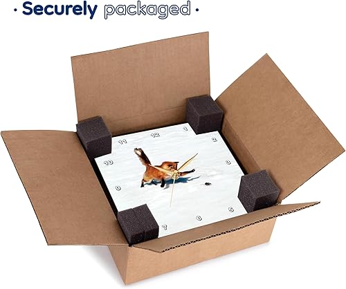 Miniatura 6 de dpp _ _ _ _ _ _ _ _ _ _ 62613Florene animalesLa caza del zorro un mouse en la nieveWall Clocks