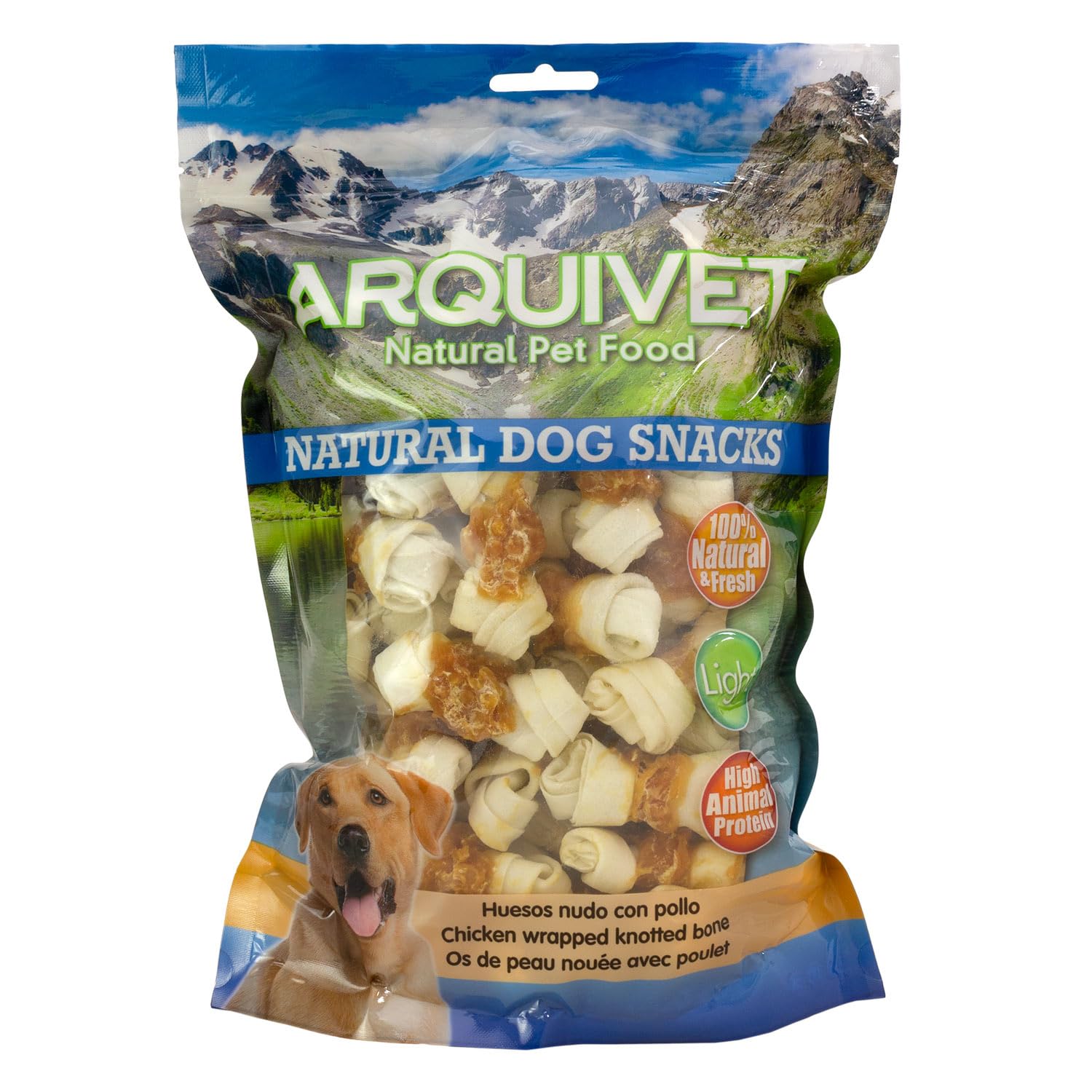 Arquivet- Huesos Nudo con Pollo 1kg - Snacks Naturales