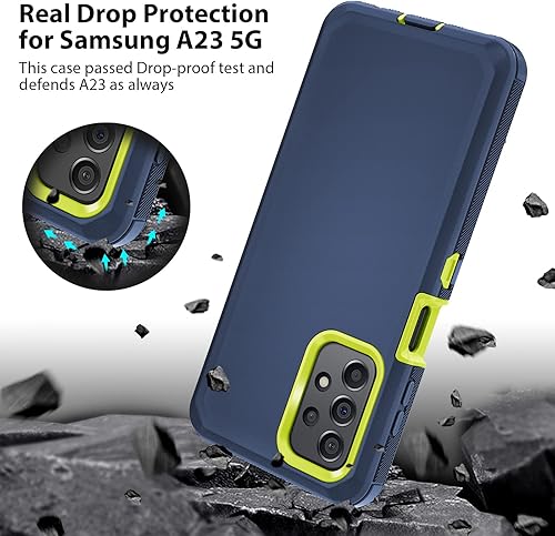 Miniatura 2 de Jiunai Funda para Samsung A23, a prueba de golpes protección resistente resistente y resistente de doble capa con borde elevado para exteriores,