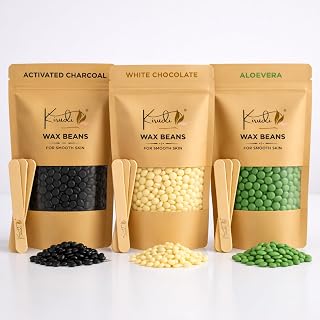 Kirudi Unisex Adult Hair Removal Brazilian Hard Wax Beans For Face, Eyebrow, Back, Chest, Bikini Areas, Legs, Arms and Bea Price In India