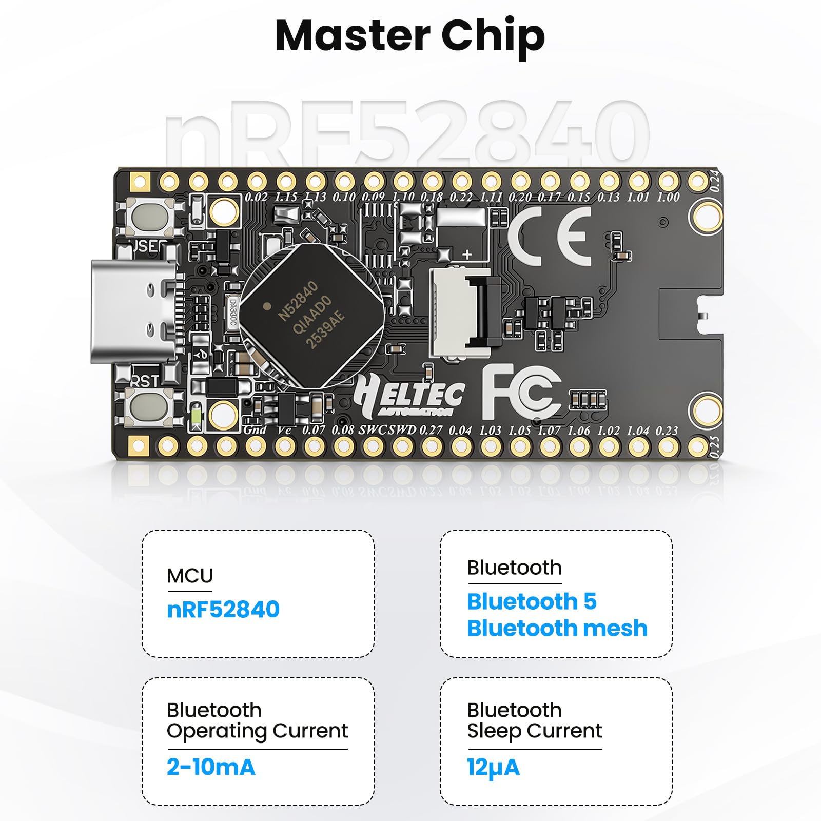 Mesh Node T096 UC6580 Module GPS GNSS double bande nRF52840 Bluetooth 5, 28dBm haute puissance SX1262 LoRa Support Off-Grid Asset Tracking Communication Compatible avec Meshtastic