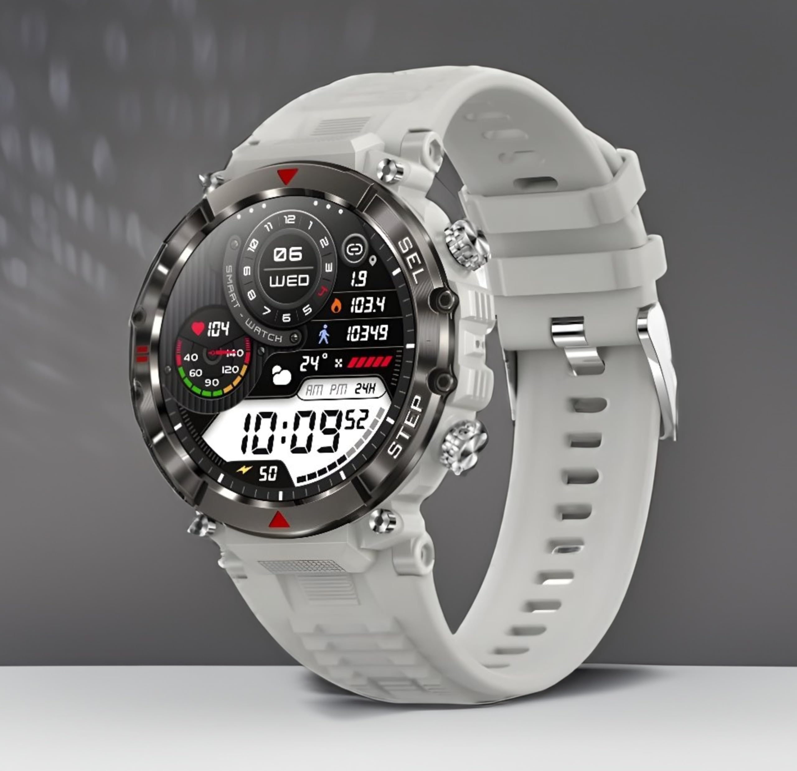maptronicz Combat 1.4" HD Display,Bluetooth Calling Smart Watch,Shockproof Design, Rugged Looks, Motion Sensor Gaming, 320 mAh Battery, Sports Modes, Health Suite, Smart Watch for Men. (Black) (B0CJYJM1M3) Amazon Price History, Amazon Price Tracker