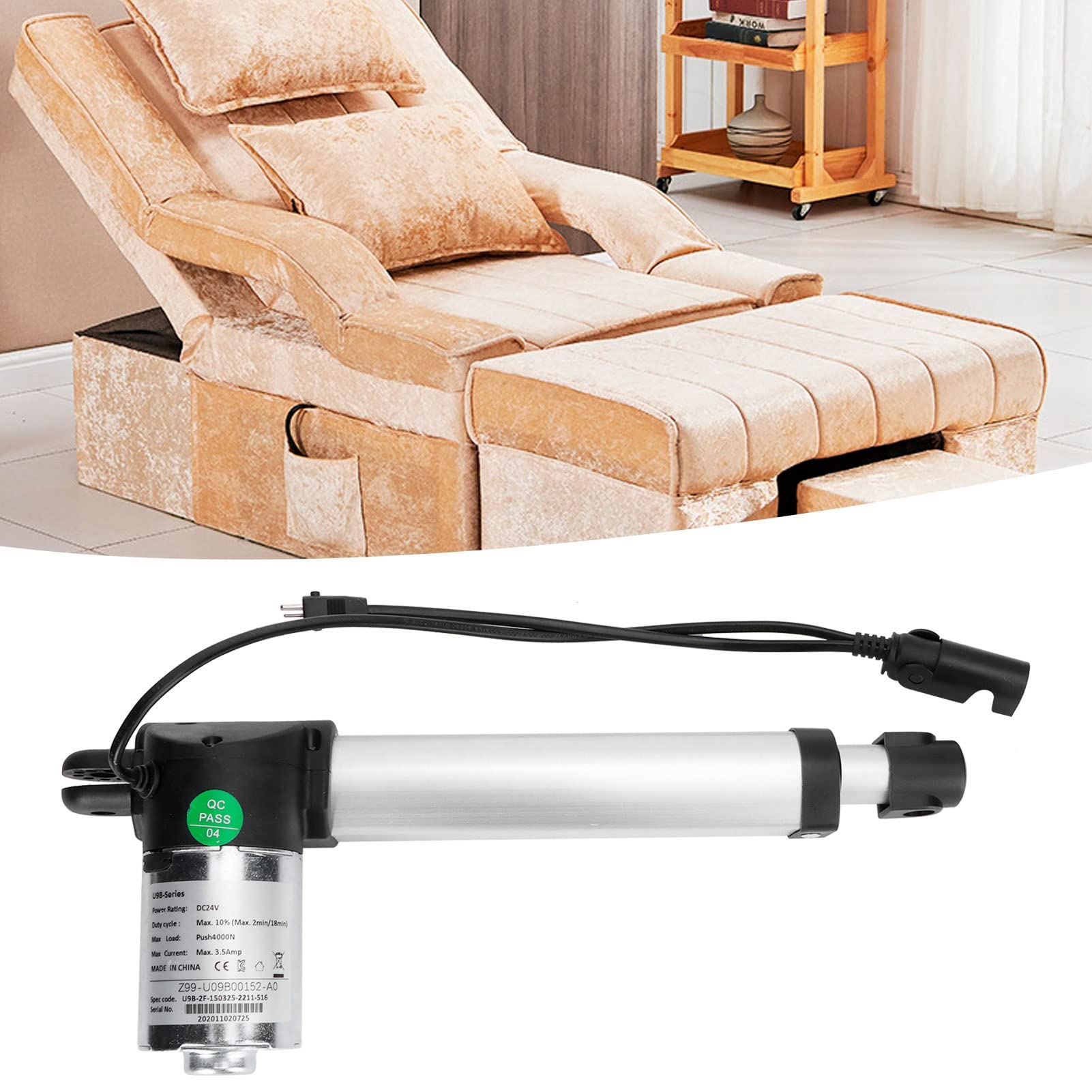 Kit de Repuesto de Motor reclinable eléctrico, actuador Lineal de Motor de sillas Elevadoras reclinable eléctrico DC24V Universal para sillón de Masaje de sofá