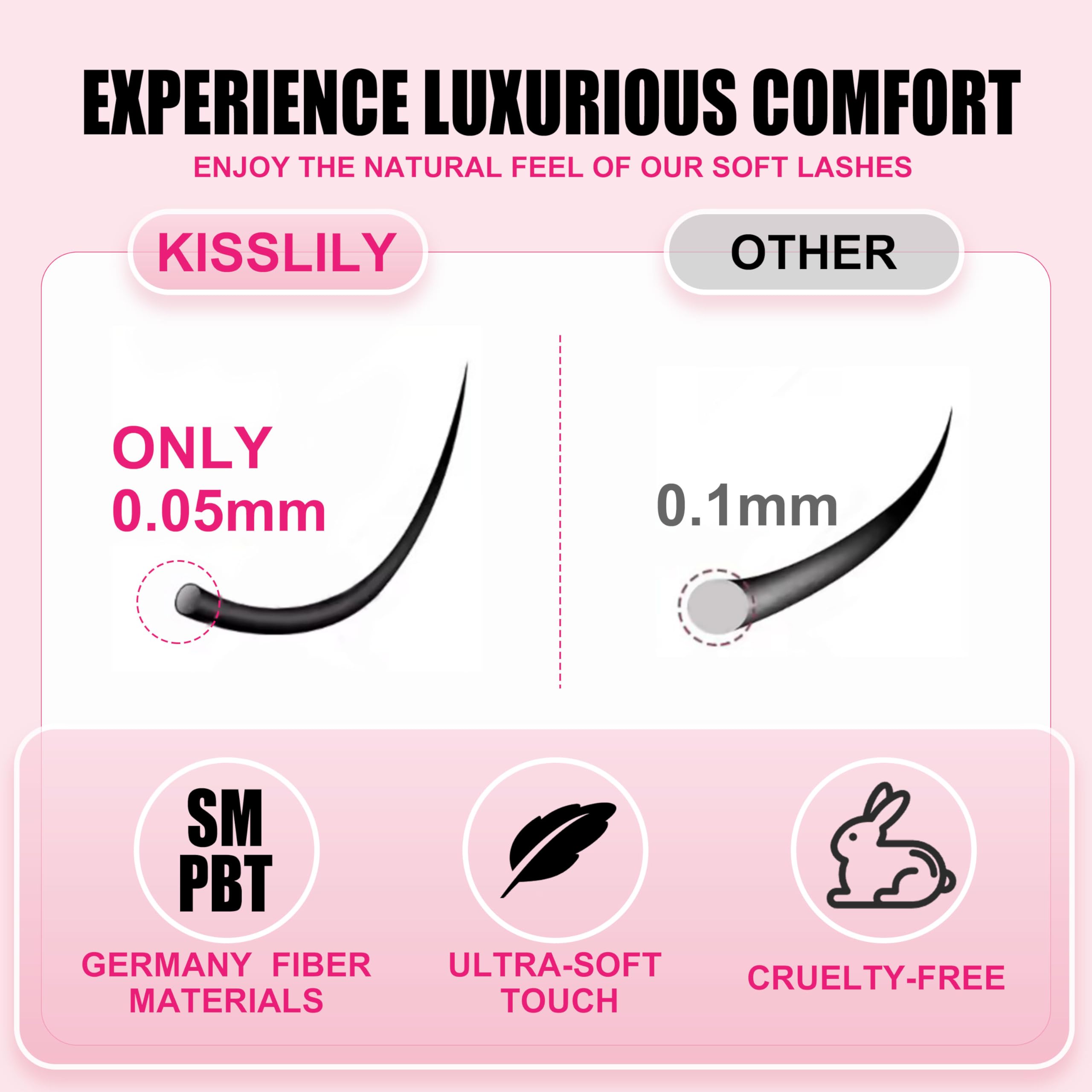 Plume Natural Lash Product with Ultra-Thin Invisible Design