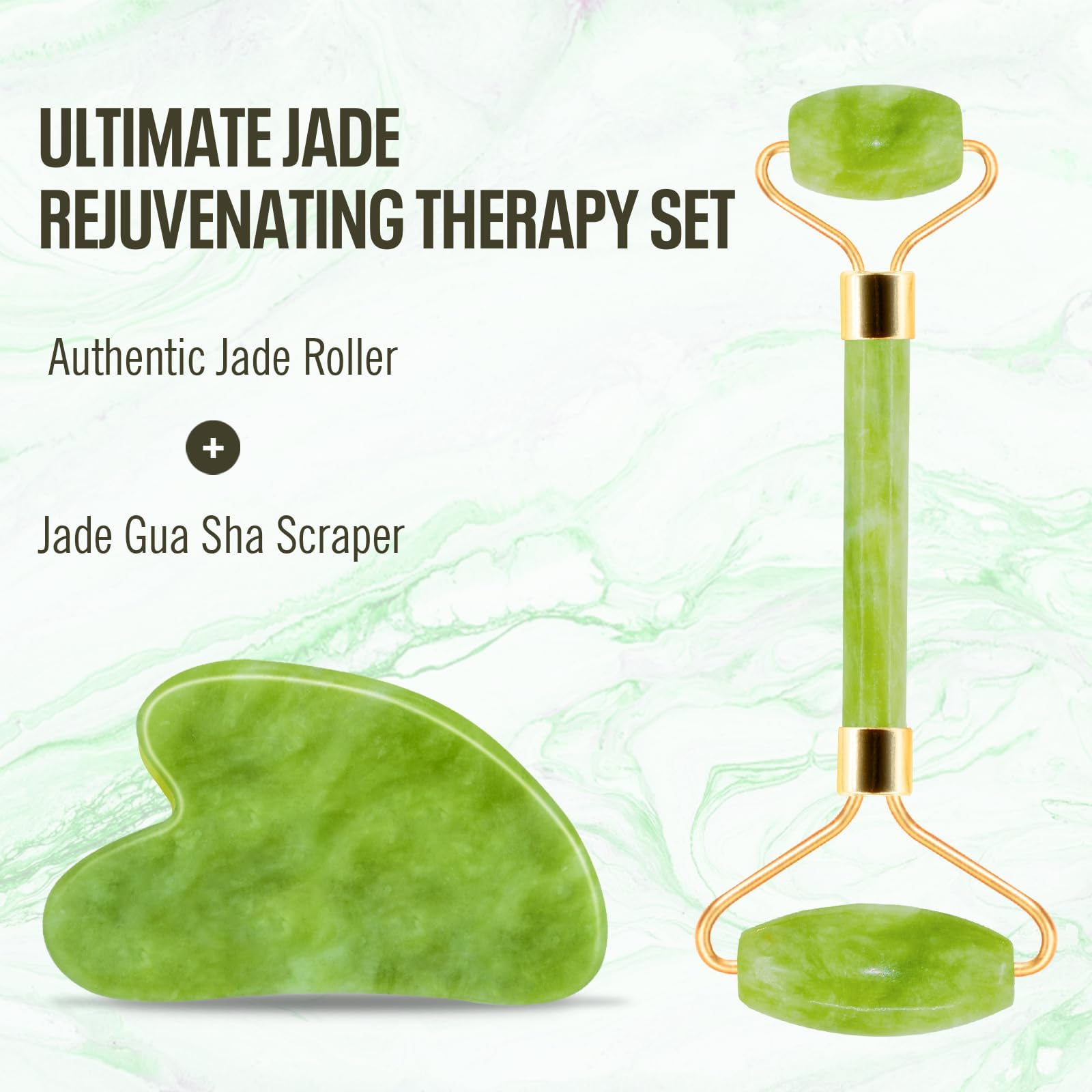 Jade Roller & Gua Sha Facial Tools - Image 2
