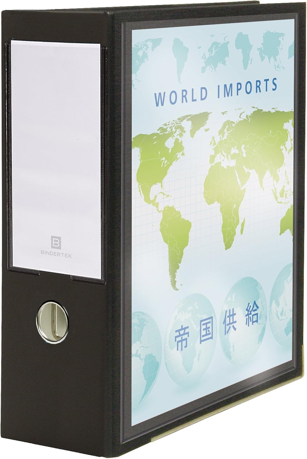 Bindertek 3-Ring Premium View Binder - Black, 2" Spine Width, 325 Sheet Capacity, 1.25" D-Rings, Linen-Textured Covers, Steel Reinforced Edges, Acid-Free View Pocket, Spine Label Included