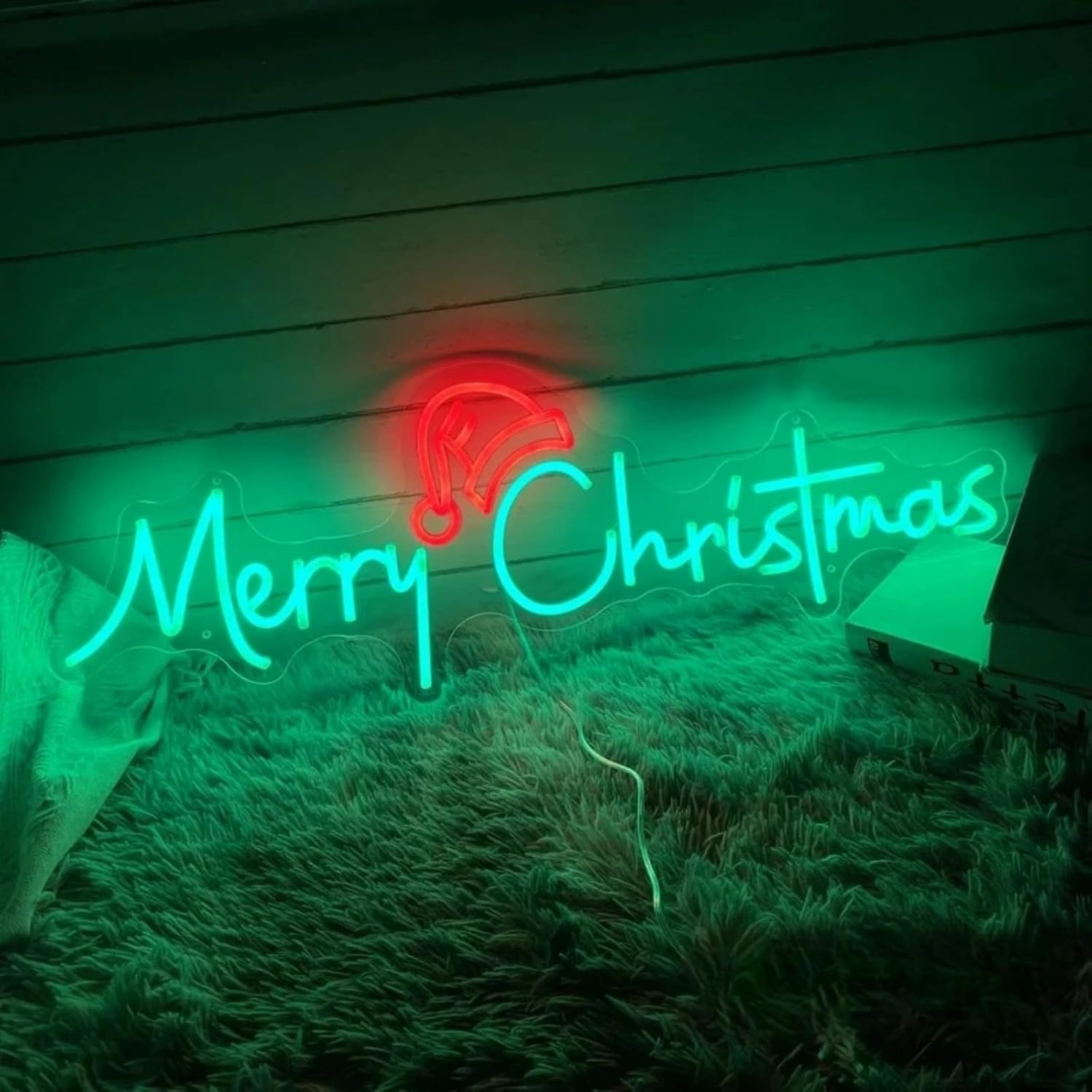 Merry Christmas Hat Neon Sign, Custom Santa Claus LED Neon Light Sign, Home Bedroom Shop Bar Party Wall Decor, Christmas Gift Kids' Bedrooms, Holiday Parties, Bars, and Clubs, Xmas Decor, Holiday Sign