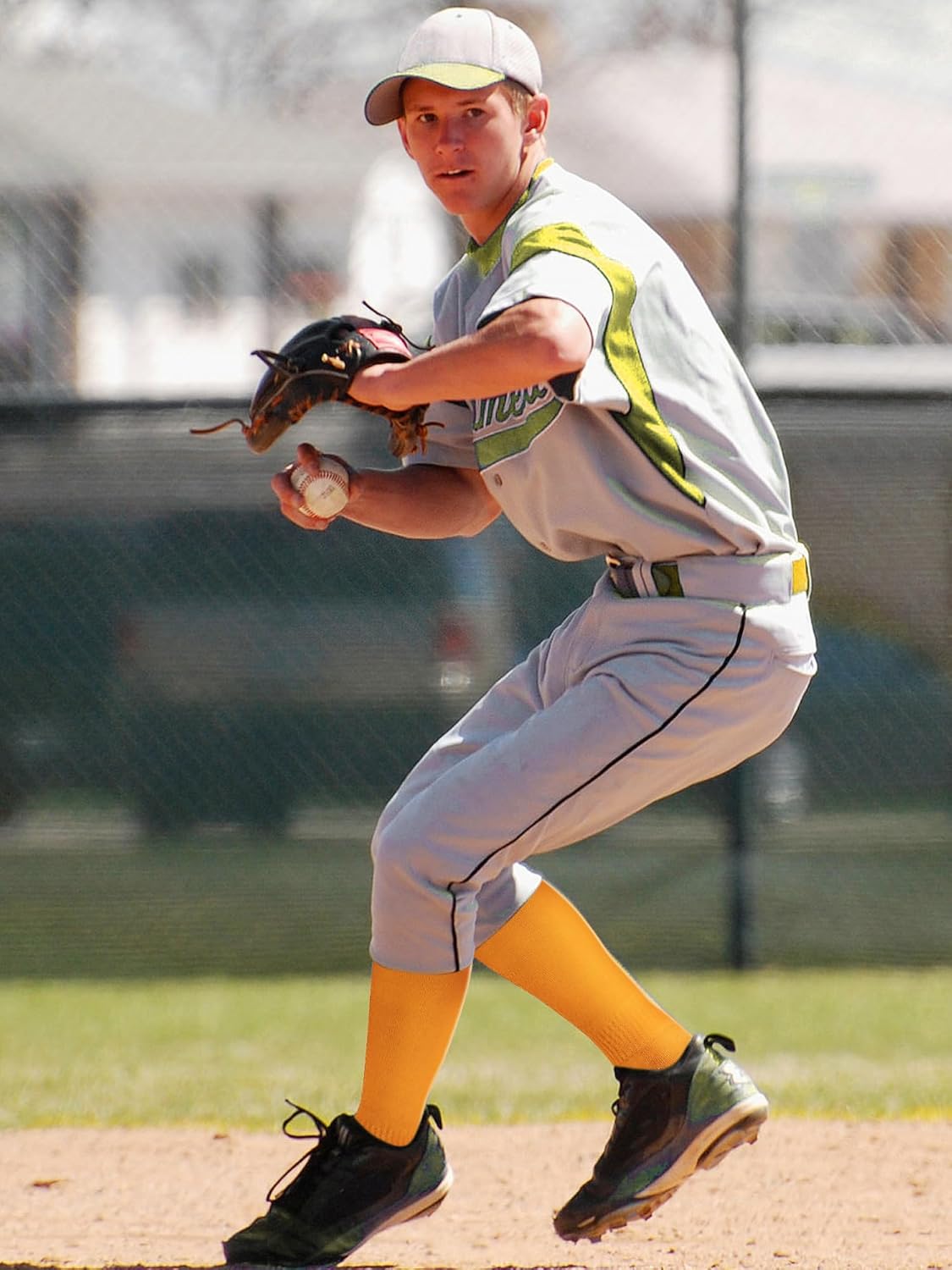 2 Pair Softball Socks and 1 Baseball Belts Combo Adjustable Elastic Men's Baseball Belt Athletic Sock - Image 7
