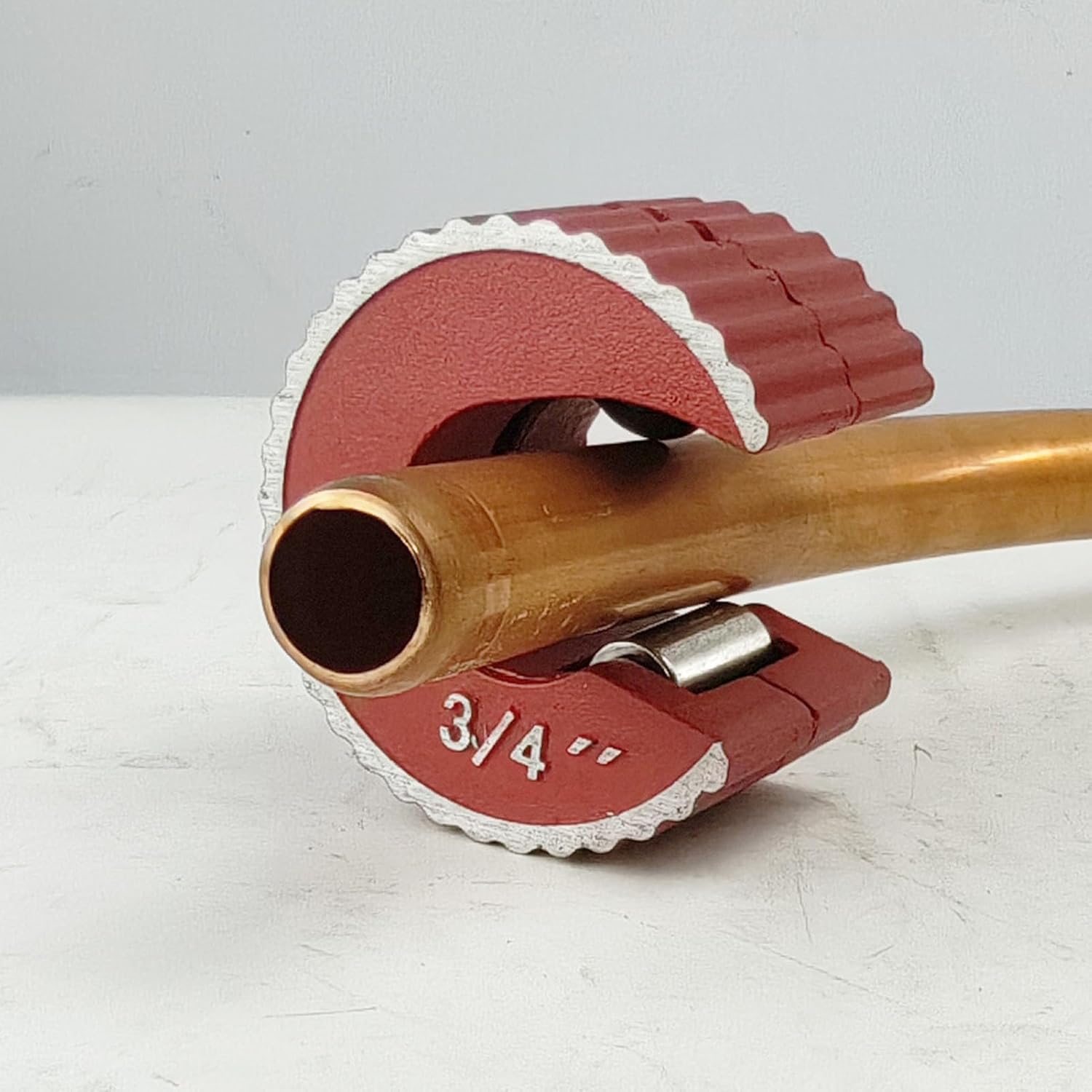 4 Piece Copper Tubing Cutter Set, Copper Pipe Cutter Tool with 1/2in 3/4in 1in Cutters, Deburring Tool, for Automobile Brake Lines Cooling Lines