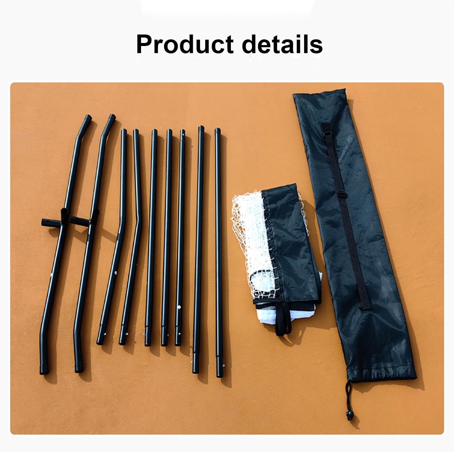 Portable Pickleball Net Set with Storage Bag, Folding Tennis Pickleball Net with Stand, for Park Backyard Gym