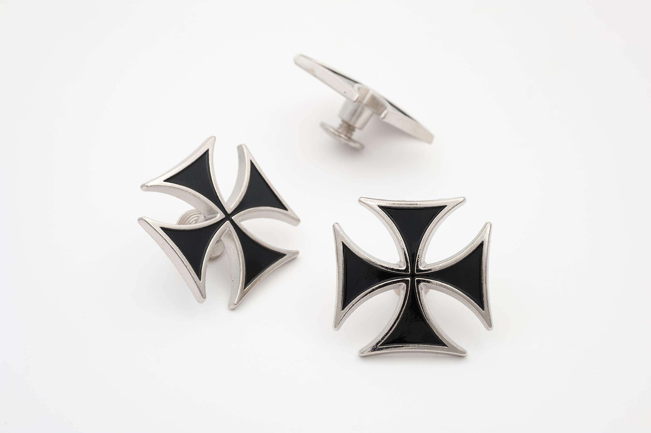 Amazon.com: StudsAndSpikes Black Iron Cross Badges – Screw 