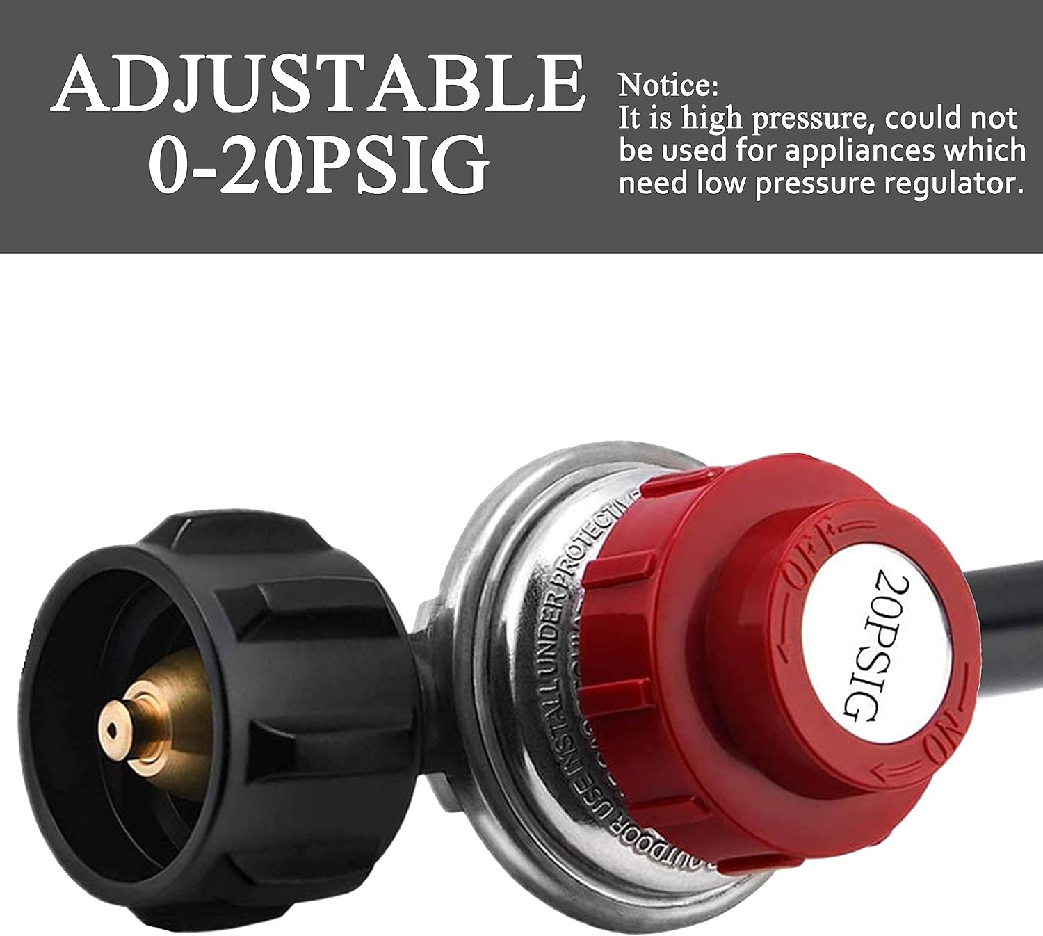 Regolatore Gas Fisso per Butano, Propano, Gpl con Tubo e