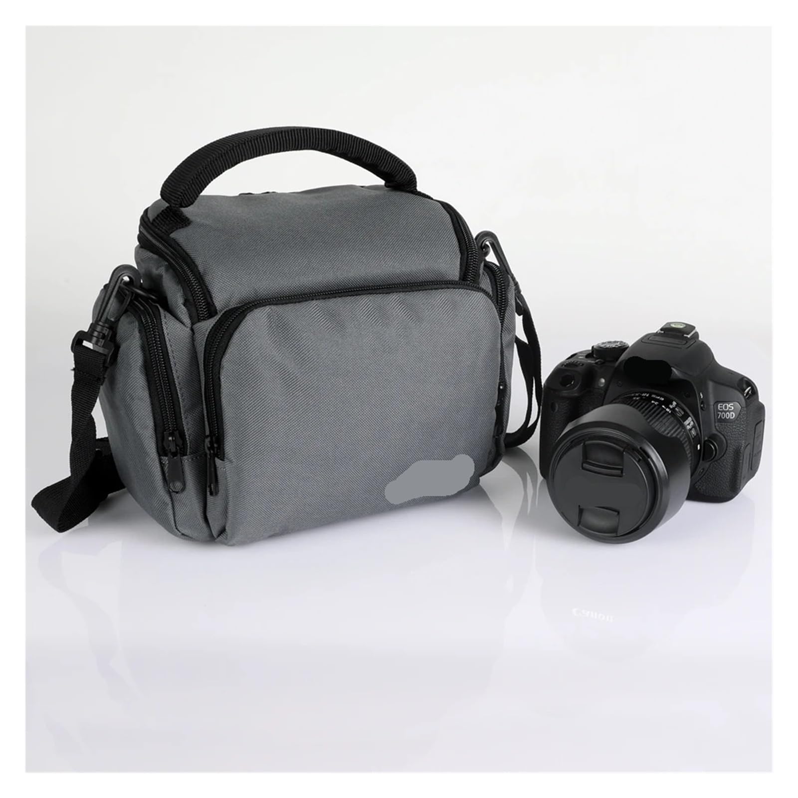 Borsa A Tracolla Per Fotocamera Borsa for fotocamera reflex Obiettivo digitale Zaino for fotografia all'aperto Tessuto leggero impermeabile Grande capacità Multi Per Fotocamera(Black)
