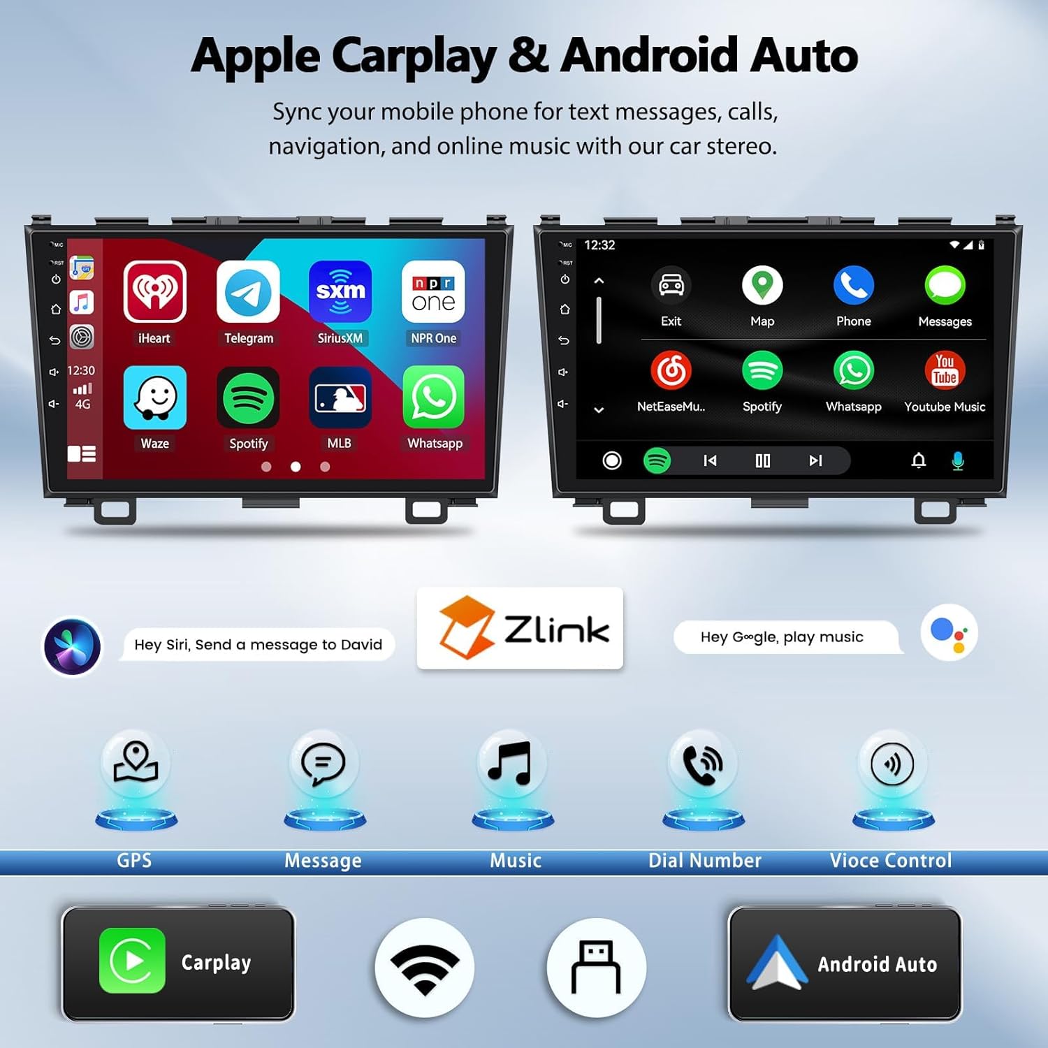 Android 15 4-Core 64G Car Stereo Radio for Honda CRV 2007-2011 with Wireless Carplay Android Auto,9” HD Touchscreen In-Dash GPS Navigation with Bluetooth,EQ FM/RDS WiFi, Mirror Link,Backup Cam Mic,USB 4 71qBwhL24QL. AC SL1500