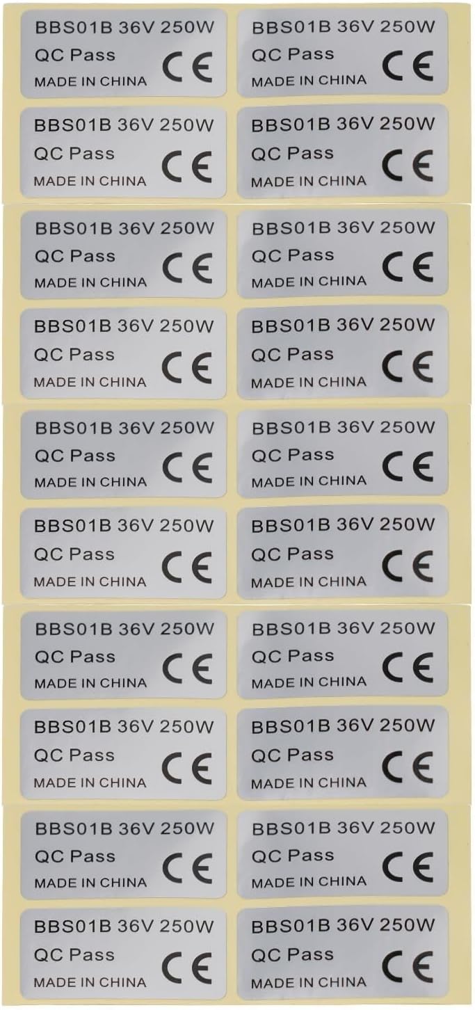 20 Pack Ebike Electric Bicycle Sticker With 1.7x0.9inch For BAFANG 36V 250W/48V 750W 01/ SH, Self-Adhesive Labels(48V 750W)
