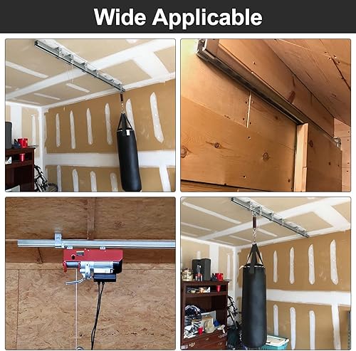 Miniatura 6 de Paquete de 4 soportes de soporte para pista de carrito de canal para todos los canales de puntal de 1-58 pulgadas, soporte de soporte de acero