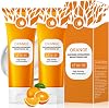 2 PCS Orange Exfoliating Gel, Orange Enzymes Exfoliating Gel for Face and Body, Organic Orange Peeling Gel, Natural Body Scrub, Deep Cleansing Moisturizing Facial Exfoliator for All Skin Types