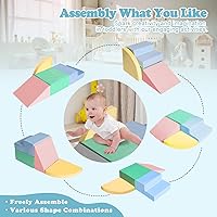 Vista 5 de Juguetes de escalada para niños de 1 a 3 años, bloques de espuma para escalar para bebés, set de 4 piezas de juguetes de escalada y gateo