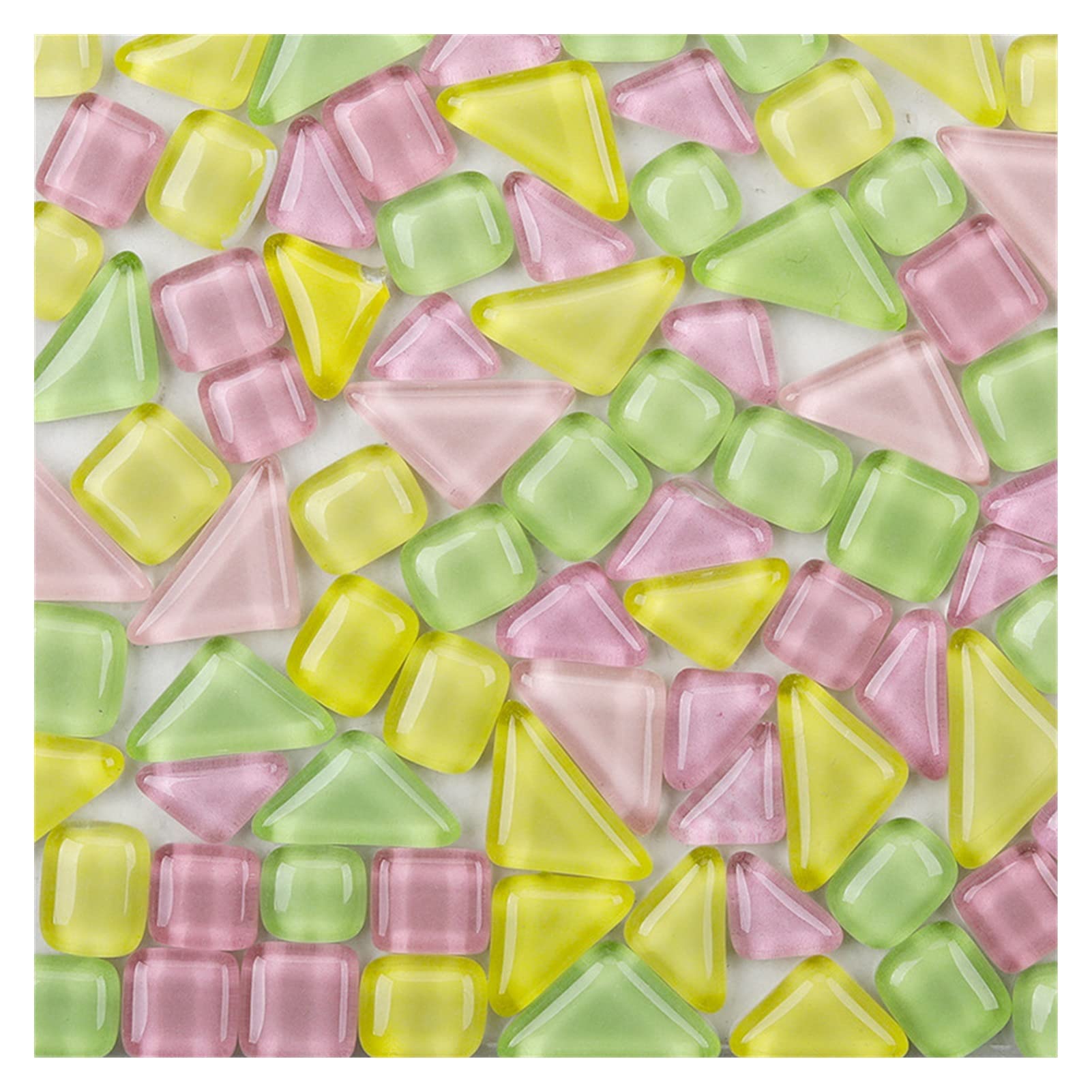 Mosaico, Tessere Mosaico 900 g di Forma Irregolare in Vetro Mosaico in Vetro Mosaico mestiere per Fare Materiali Fai da Te Piastrella a Mosaico Multi-Colore Opzionale(900g Candy)