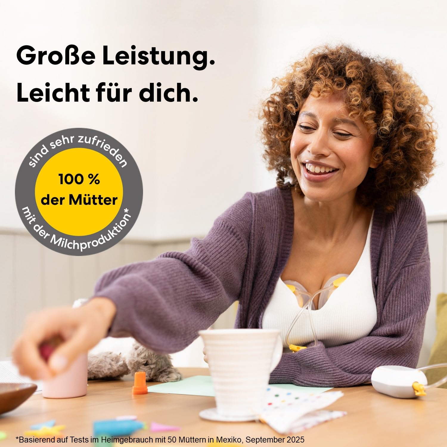 Medela Freestyle Mini tragbare elektrische Doppelmilchpumpe mit Hands-free Auffangschalen und Akku
