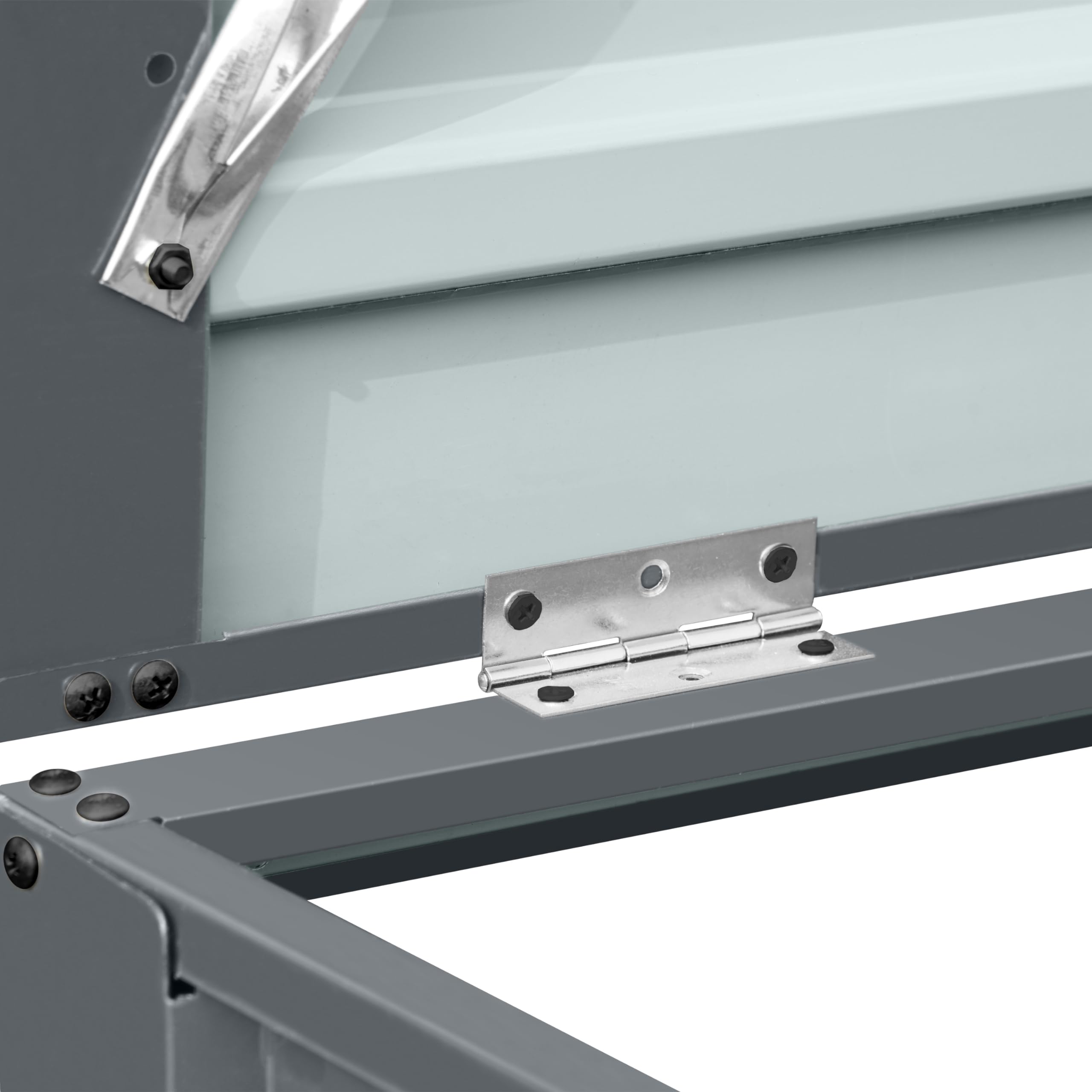 Axi Owen Cache Poubelle Métallique Anthracite/Acier Galvanisé Résistant Aux Intempéries - Abri Poubelle pour 2 Conteneurs - Max. 240L/480L - Abri Poubelle Extérieur avec Excellente Ventilation