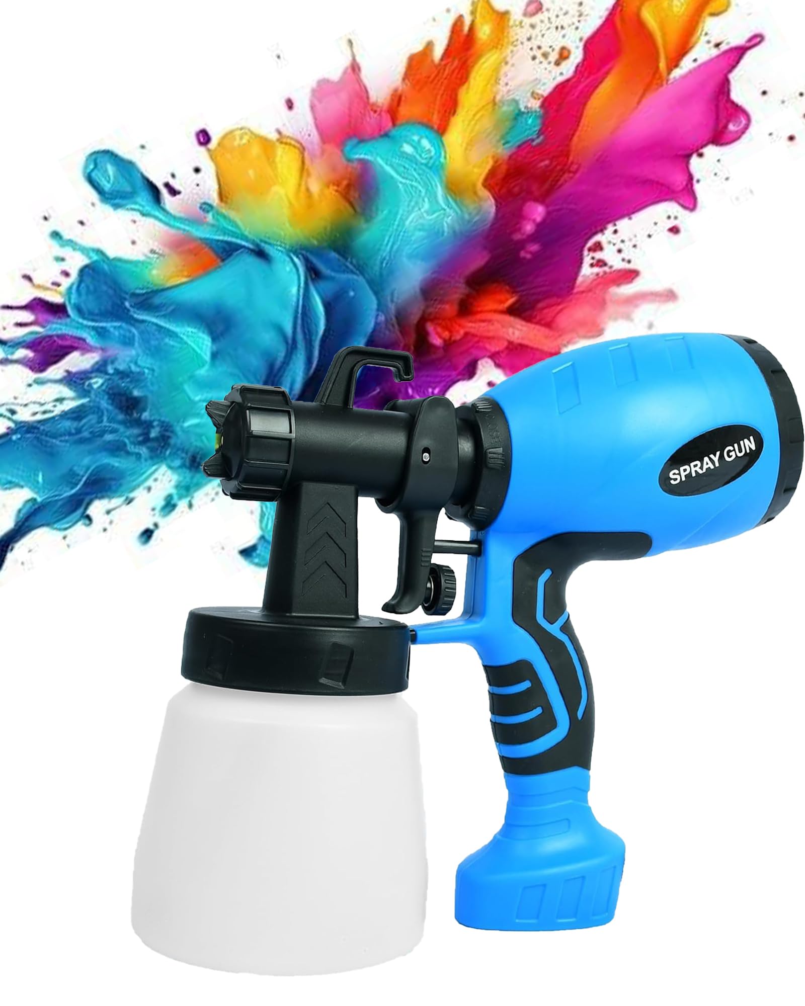 ALLESMPaint Sprayer 550w Electric Paint Spray Gun with 800ml Large Container HVLP Spray Paint Gun with 2.5mm Nozzle Caliber Plug-in Paint Sprayers for Home Interior