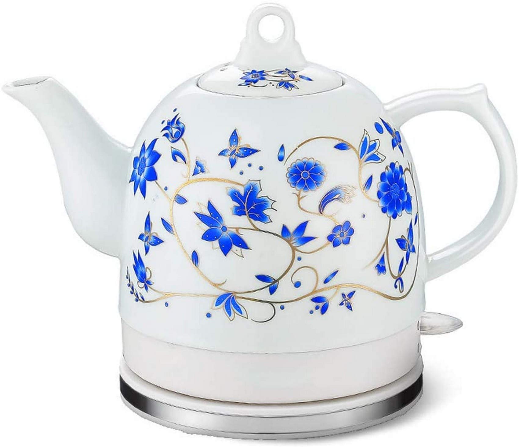 Czajnik ceramiczny Czajniczek - Dzbanek ze stali nierdzewnej 1,2 l w stylu retro, bezpłatny, automatyczne wyłączanie, szybkie gotowanie 1350 W Woda do herbaty, kawy, zupy, płatków owsianych -