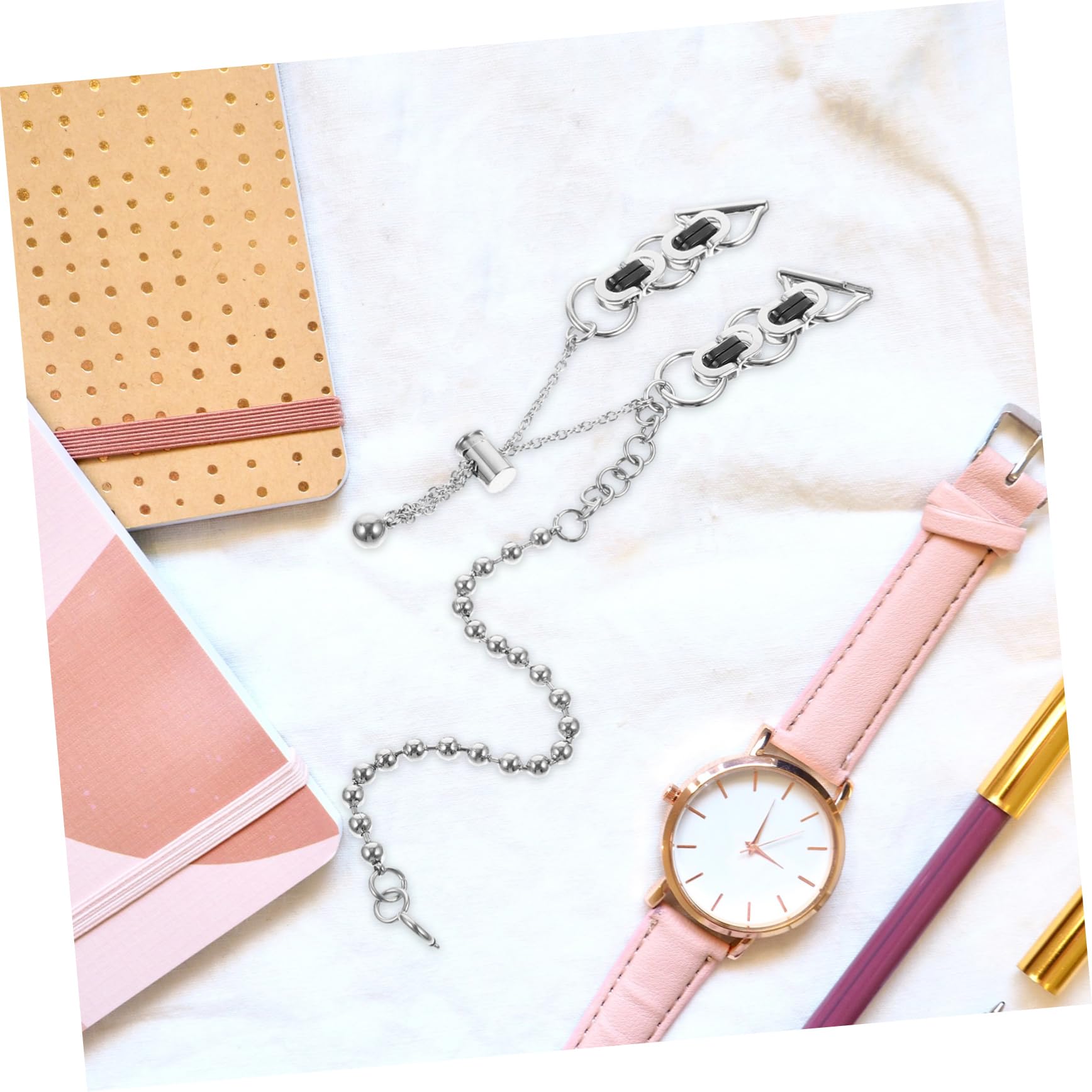 3 Pièces Double Tour Perle Chaîne Bracelet Chaînes Montres Bracelets s De Montre Montre Chaîne Chaîne Style Chaîne En Acier Inoxydable