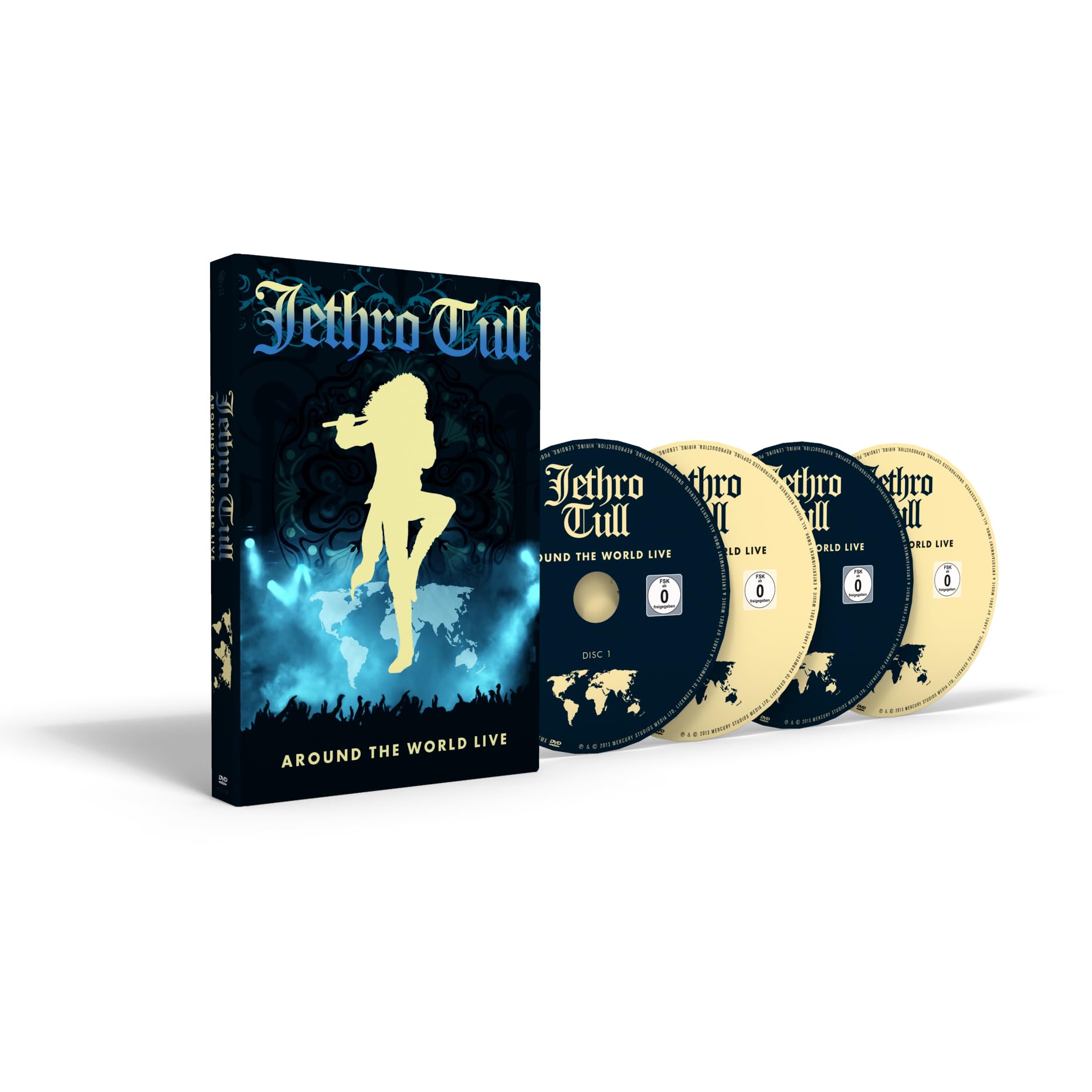 around the world live 4xdvd hardcover mediabook: jethro tull