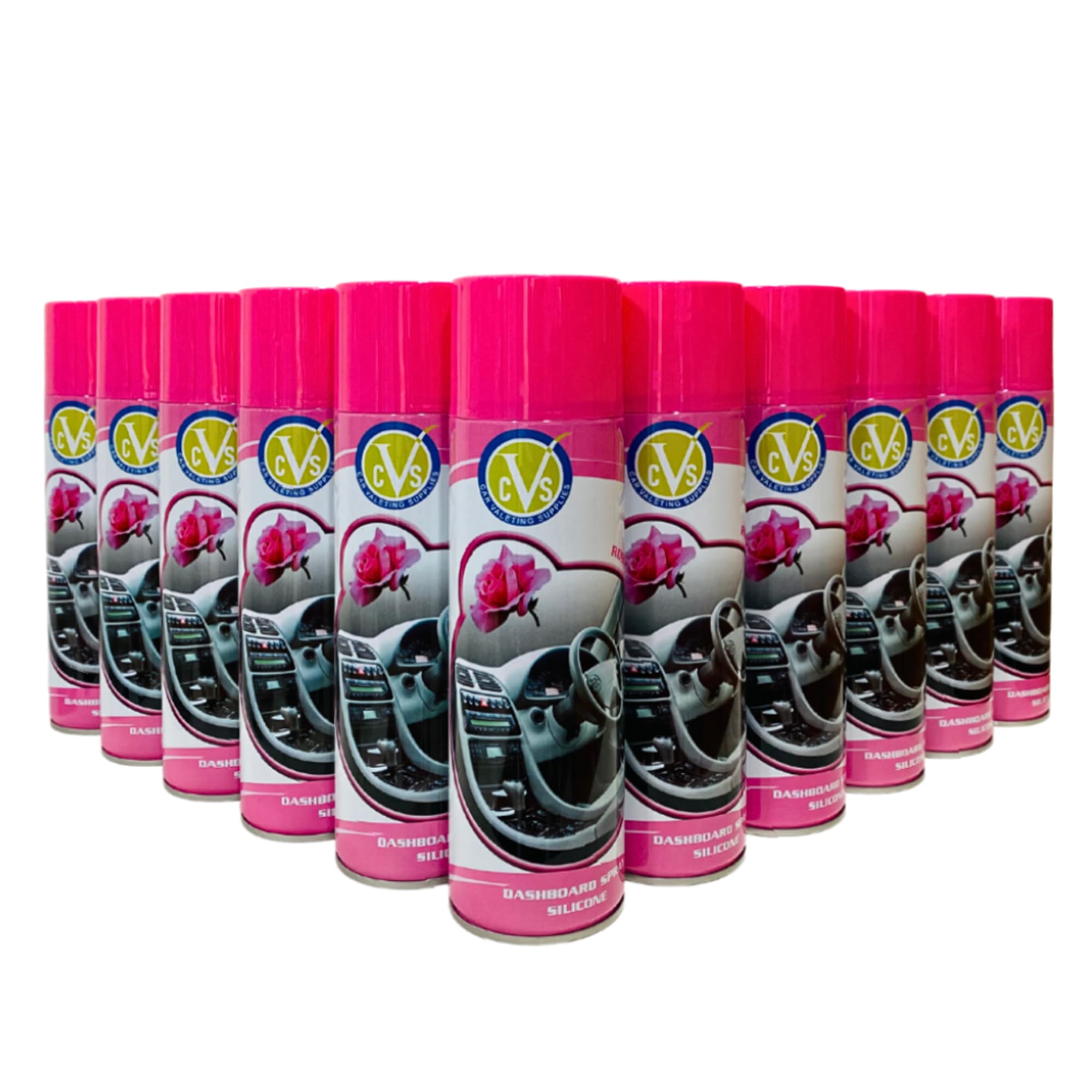 CVS - Spray de silicona para salpicadero de coche: limpia, brilla y protege el interior del coche, restaura el brillo, limpiador interior del coche, elimina la suciedad, el polvo y los residuos, aroma