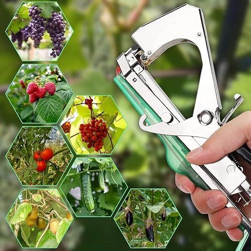 Miniatura 6 de Máquina para atar plantas, máquina de atar vid, pistola de cinta de plantas para plantas trepadoras, uvas, frambuesas, tomates y flores de verduras